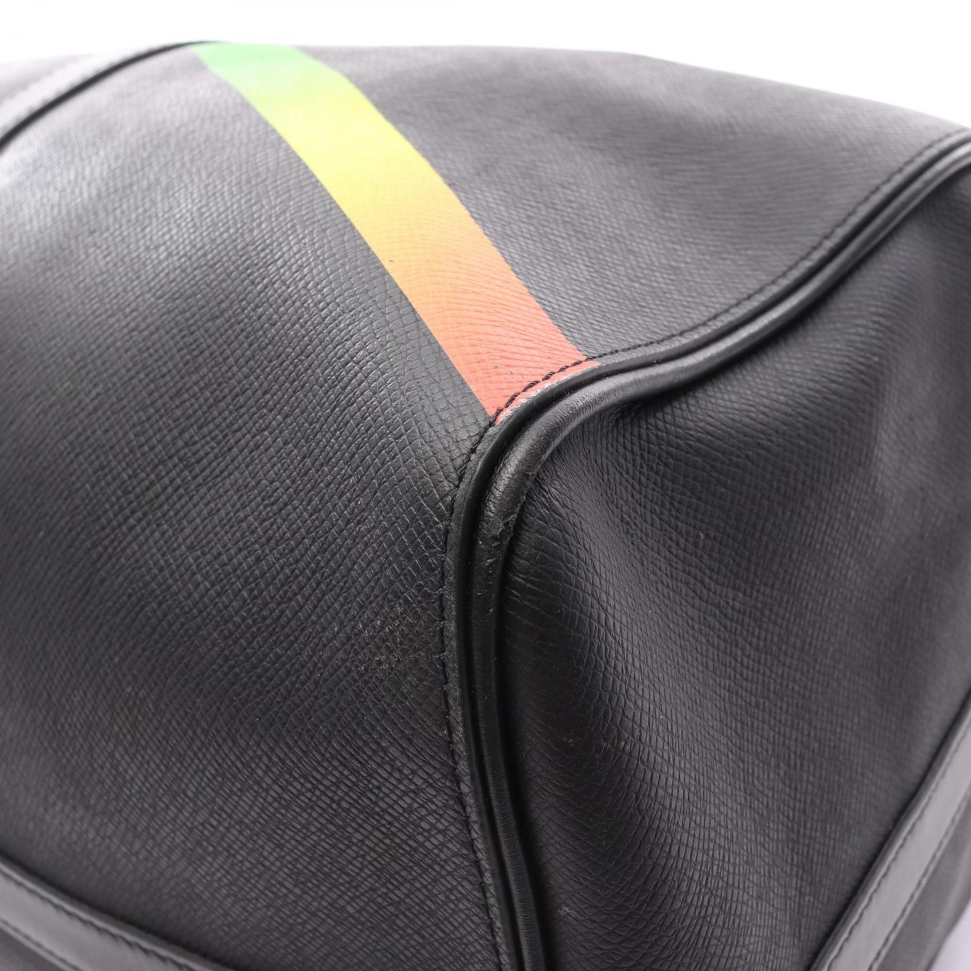 Louis Vuitton Black Multi-Color Noir Leather Boston Bag (Pre-Owned)