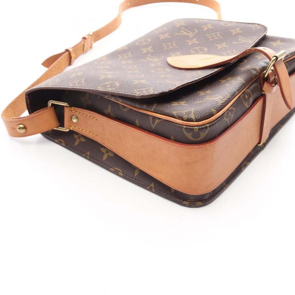 Louis Vuitton Brown Coated Canvas Leather Shoulder Bag (Pre-Owned)