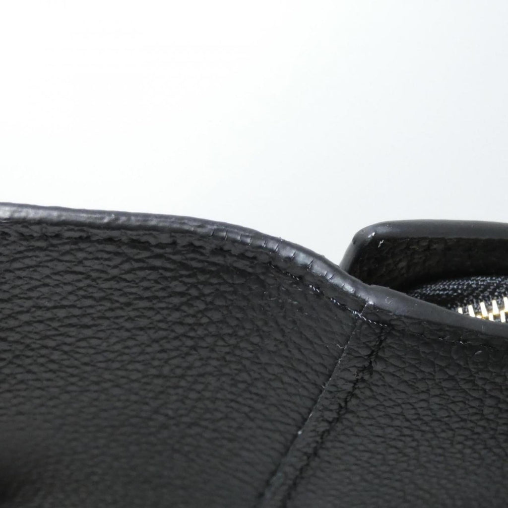 Louis Vuitton Black Leather Wallet (Tri-Fold) (Pre-Owned)