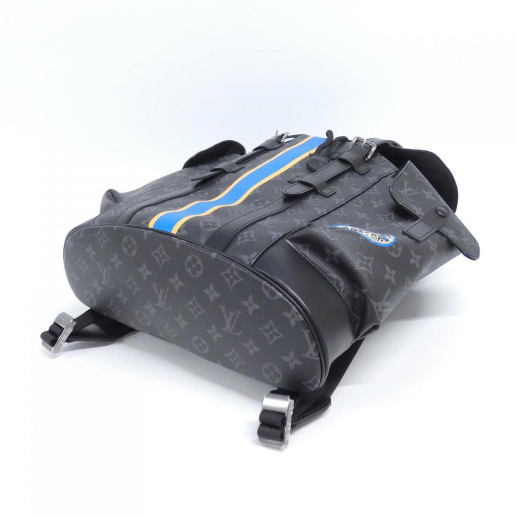Louis Vuitton Black Coated Canvas Backpack (Pre-Owned)