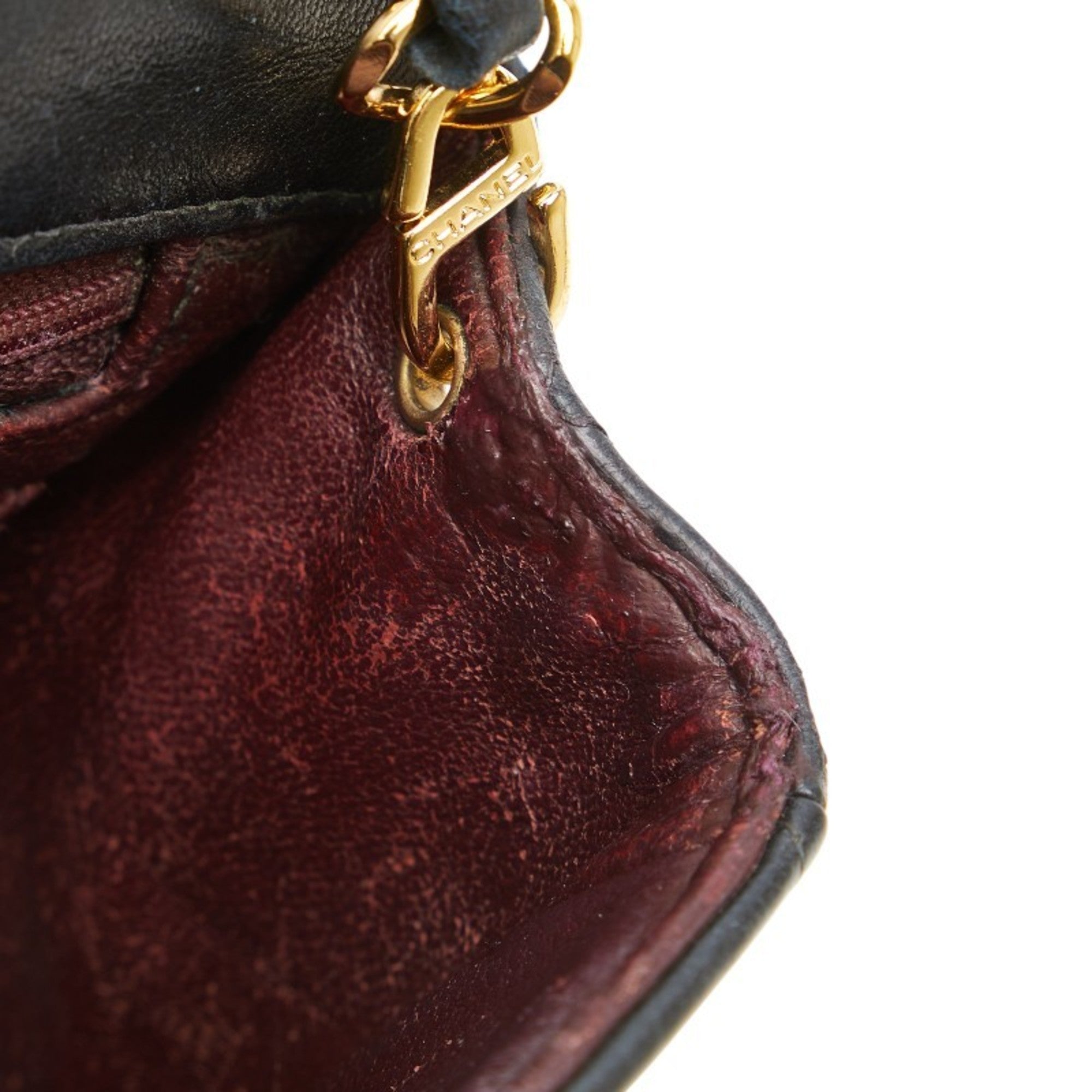 Vintage Square Classic Single Flap Bag Quilted Lambskin Mini