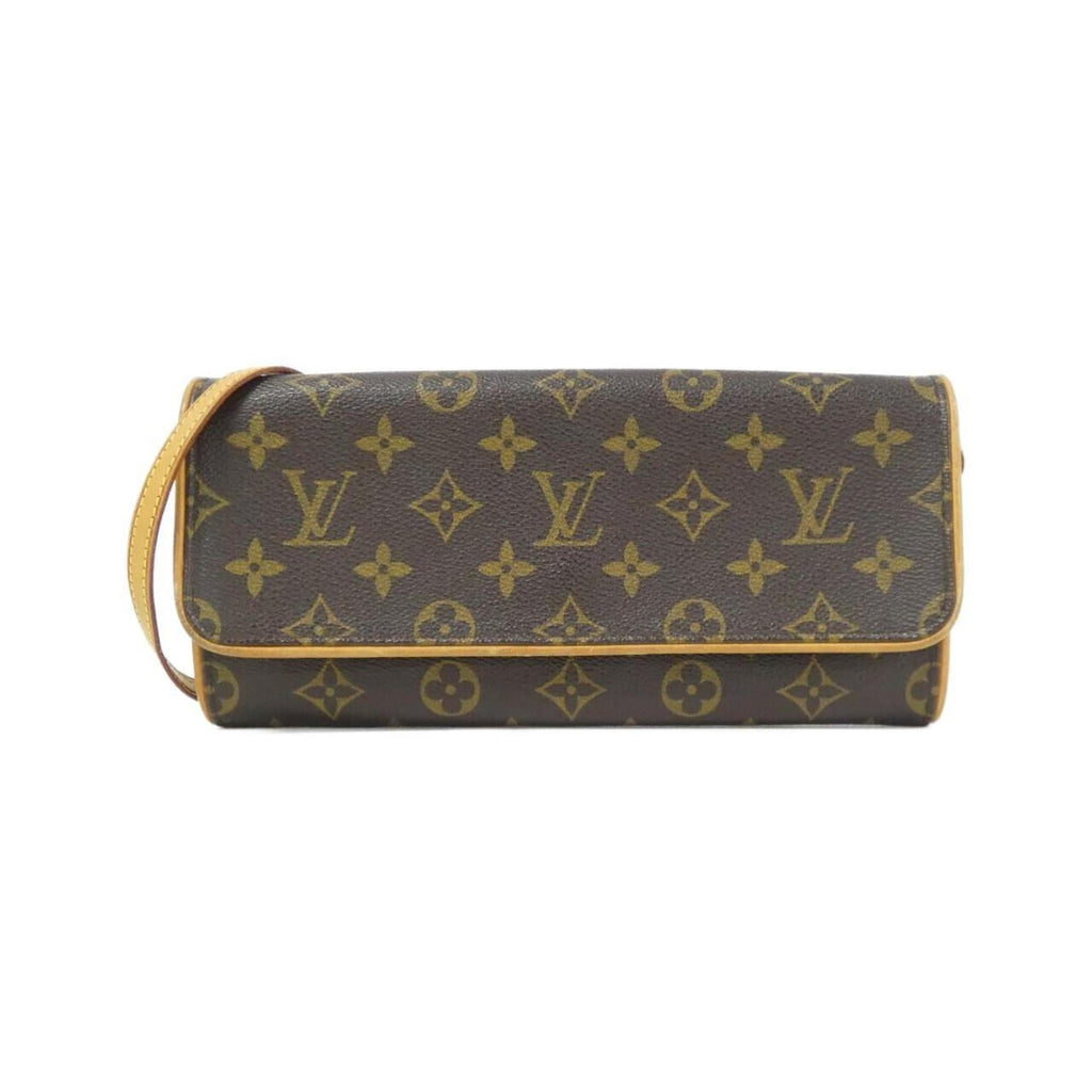 Louis Vuitton Marron Coated Canvas Pochette Shoulder Bag (Pre-Owned)