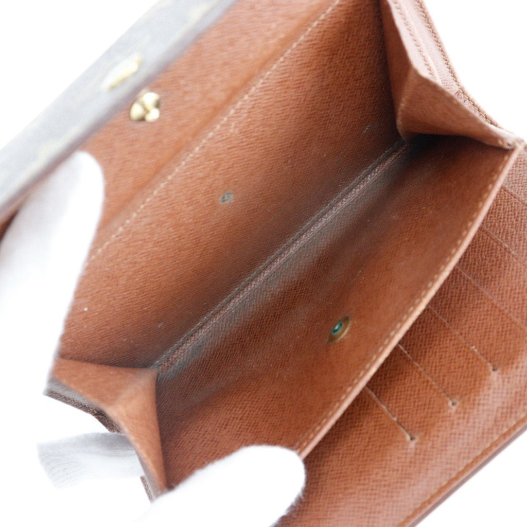 Louis Vuitton Brown Monogram Canvas Wallet (Tri-Fold) (Pre-Owned)
