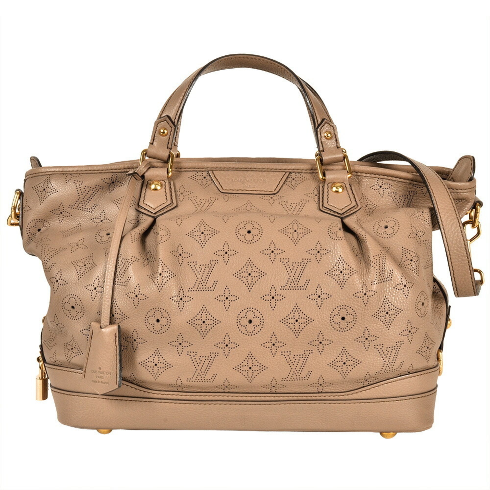 Louis Vuitton Beige Beige Poodle Monogram Mahina Leather Tote Bag (Pre-Owned)