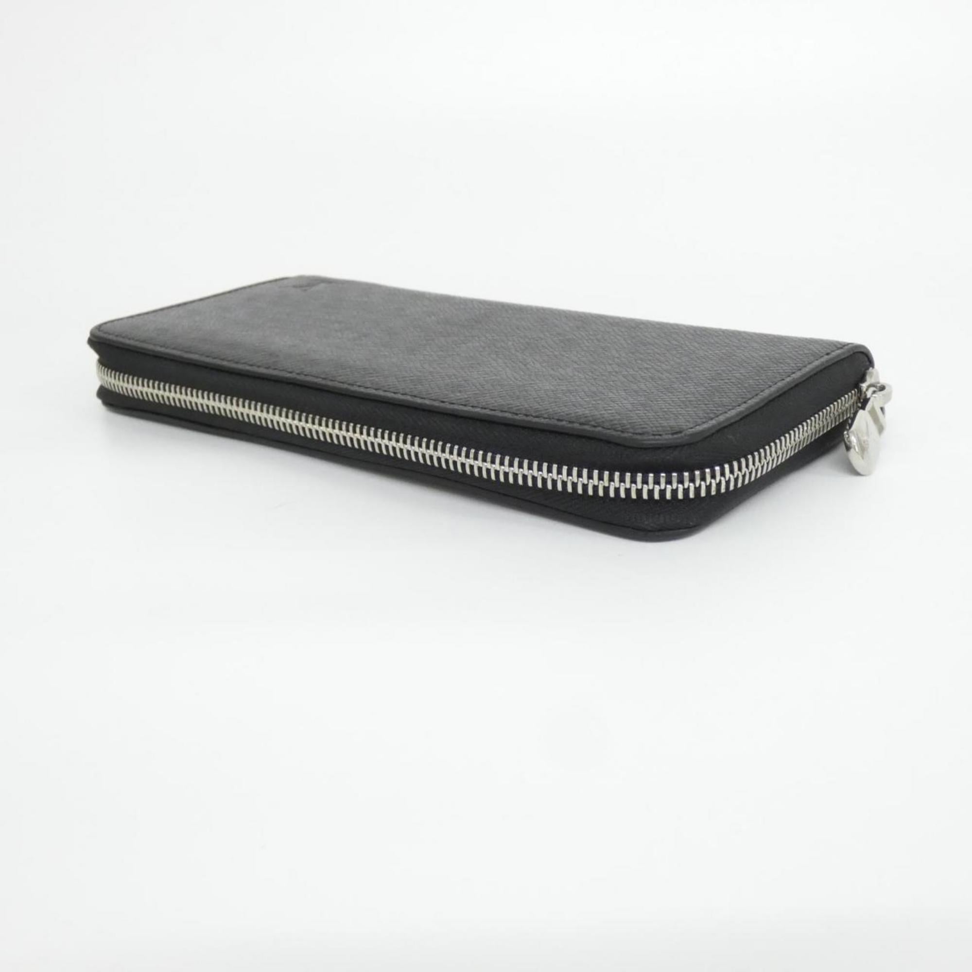 Louis Vuitton Black Leather Long Wallet (Bi-Fold) (Pre-Owned)