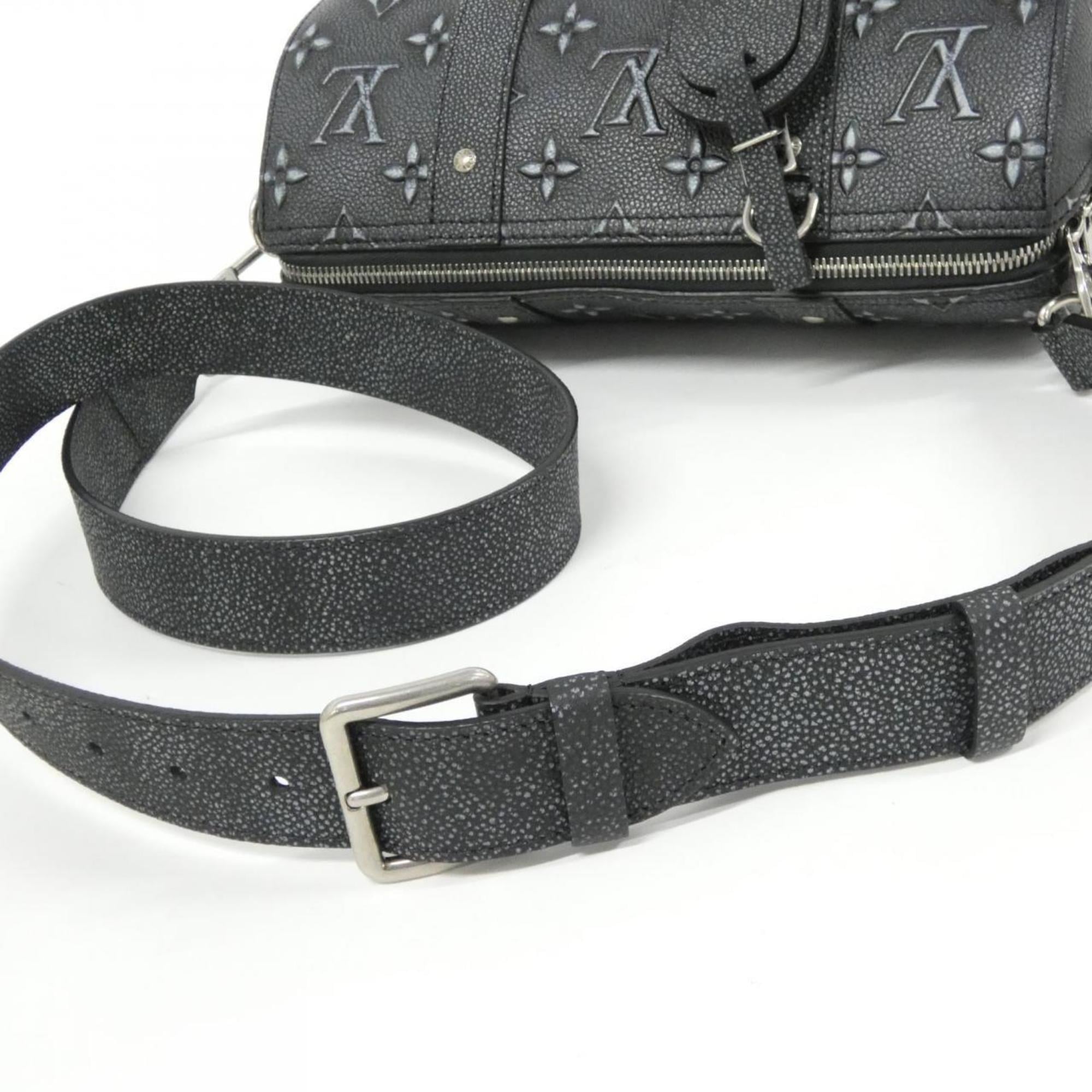 Louis Vuitton Charcoal Dark Gray Leather Shoulder Bag (Pre-Owned)