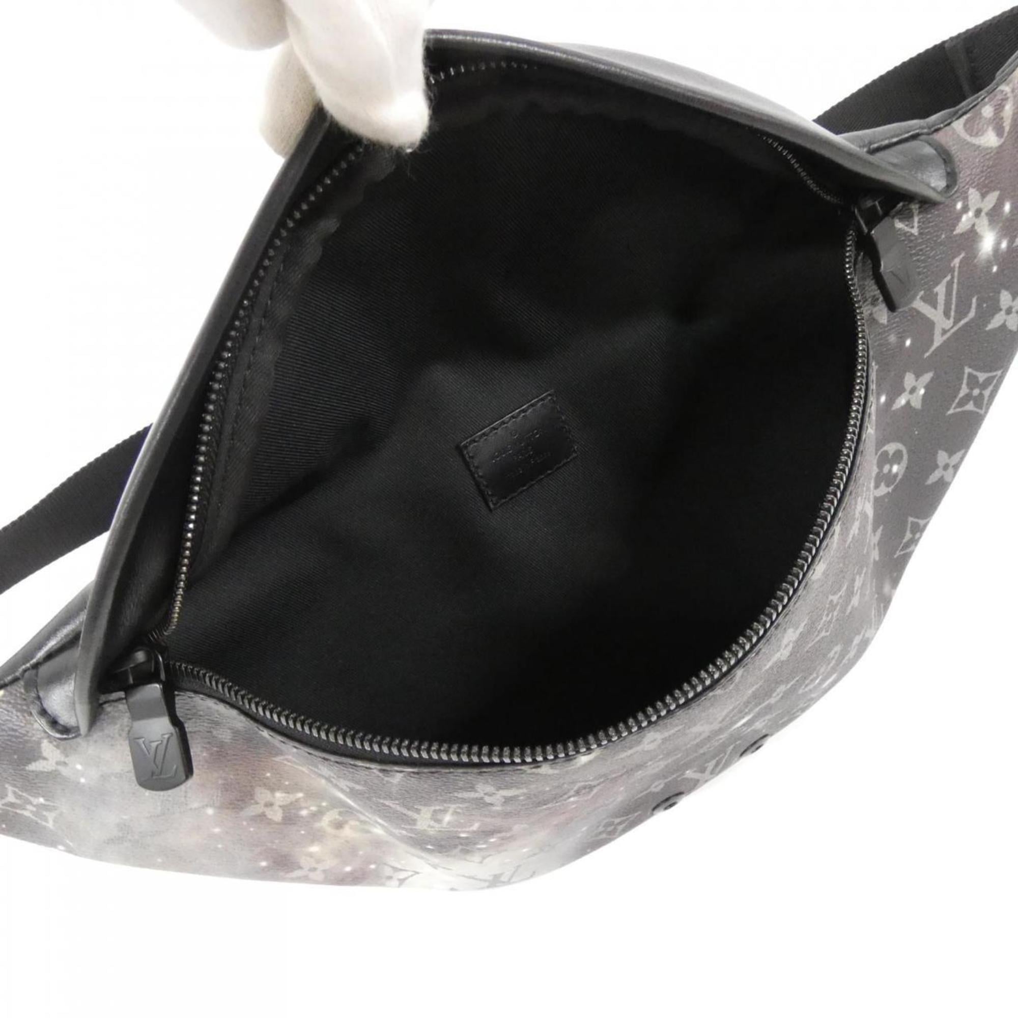 Louis Vuitton Black Silver Coated Canvas Shoulder Bag (Pre-Owned)