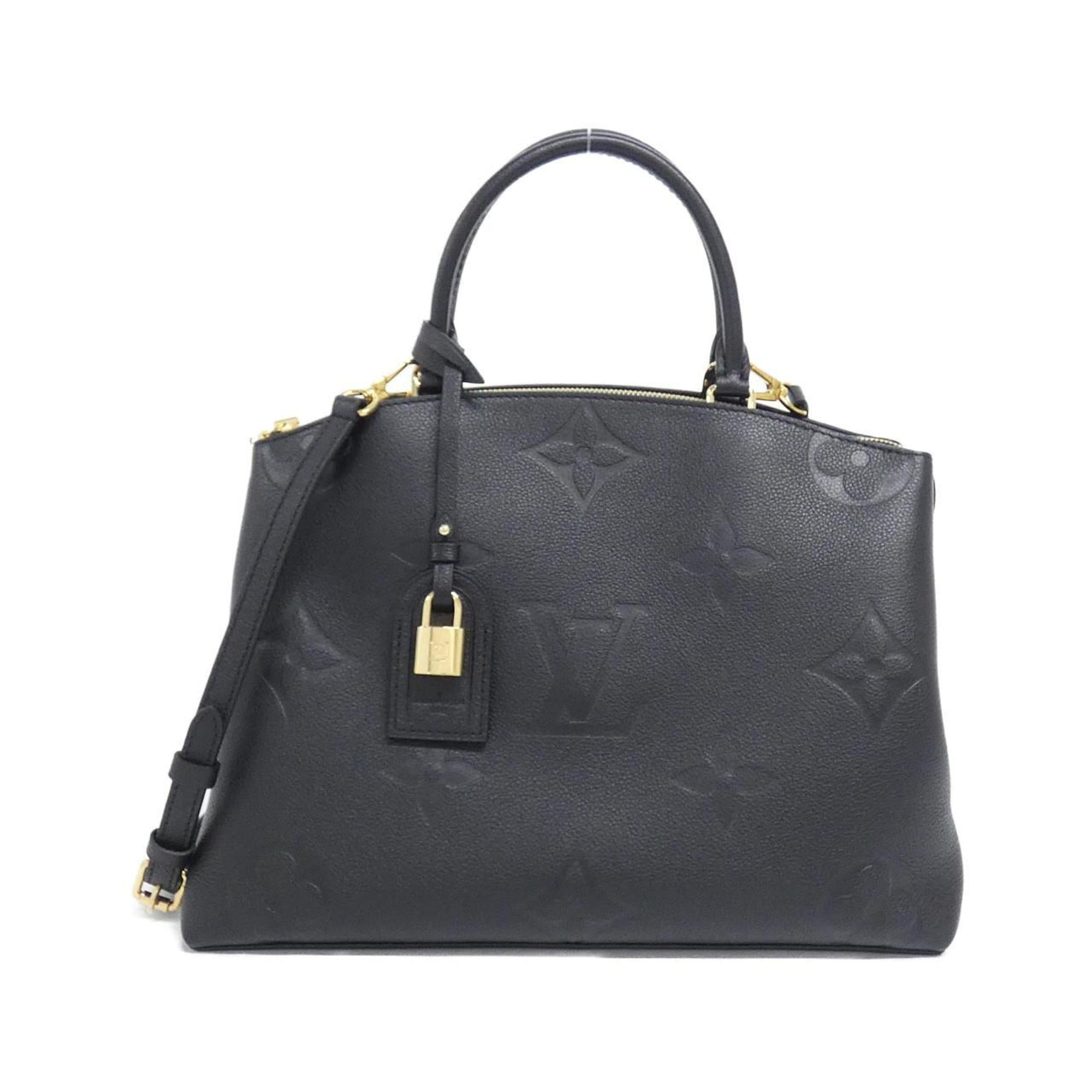 Louis Vuitton Black Leather Handbag (Pre-Owned)