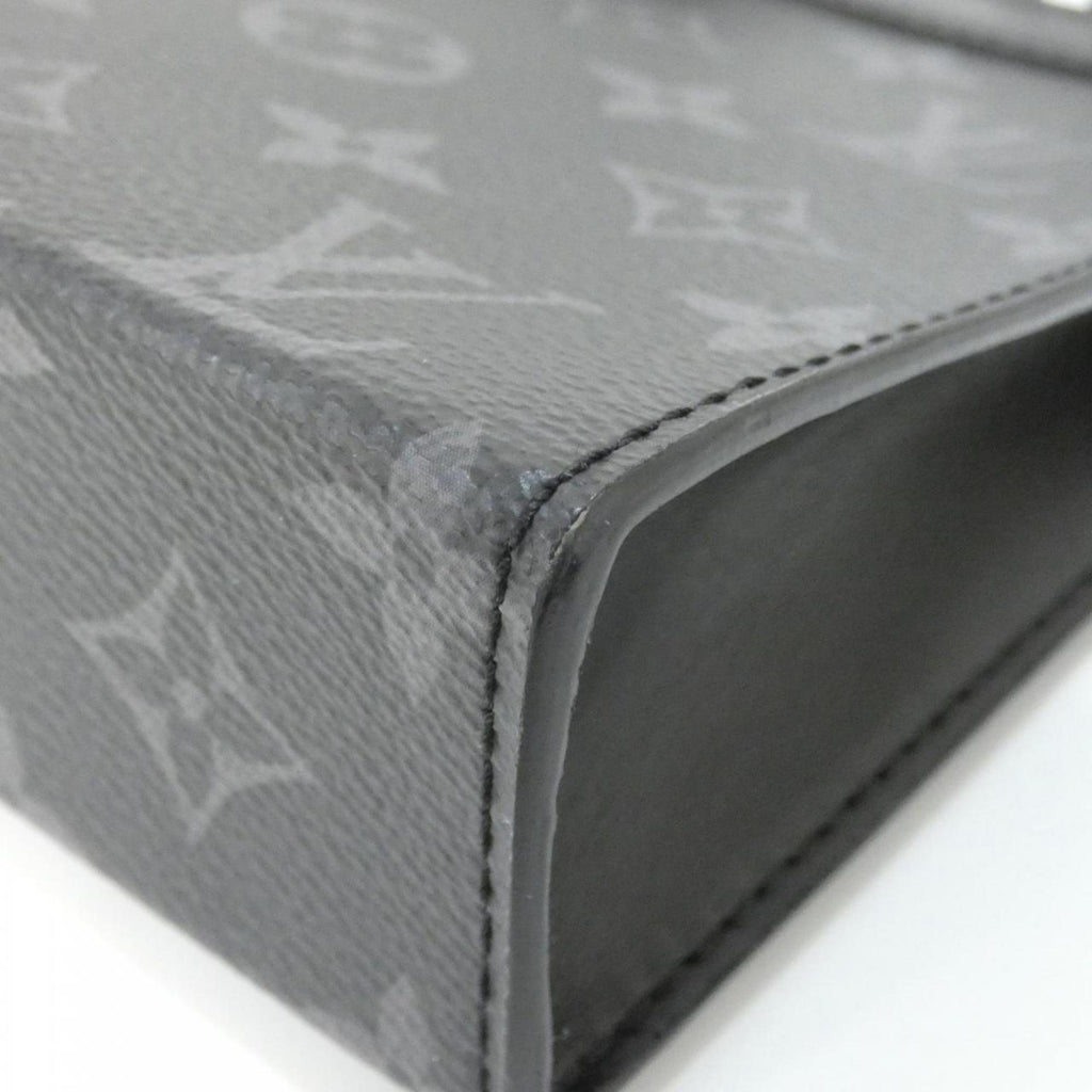 Louis Vuitton Black Gris Coated Canvas Shoulder Bag (Pre-Owned)