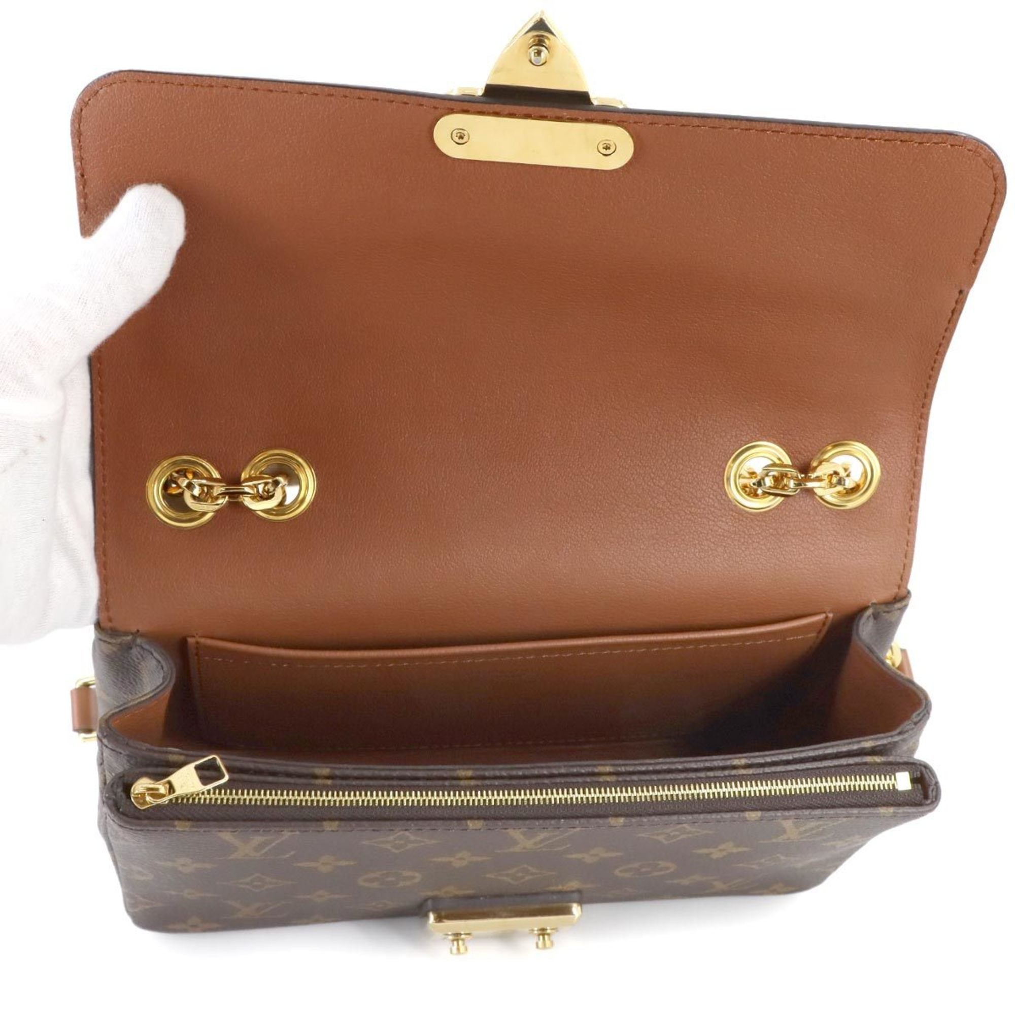 Louis Vuitton Caramel Monogram Monogram Canvas Leather Shoulder Bag (Pre-Owned)