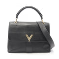 Louis Vuitton Black Leather Handbag (Pre-Owned)