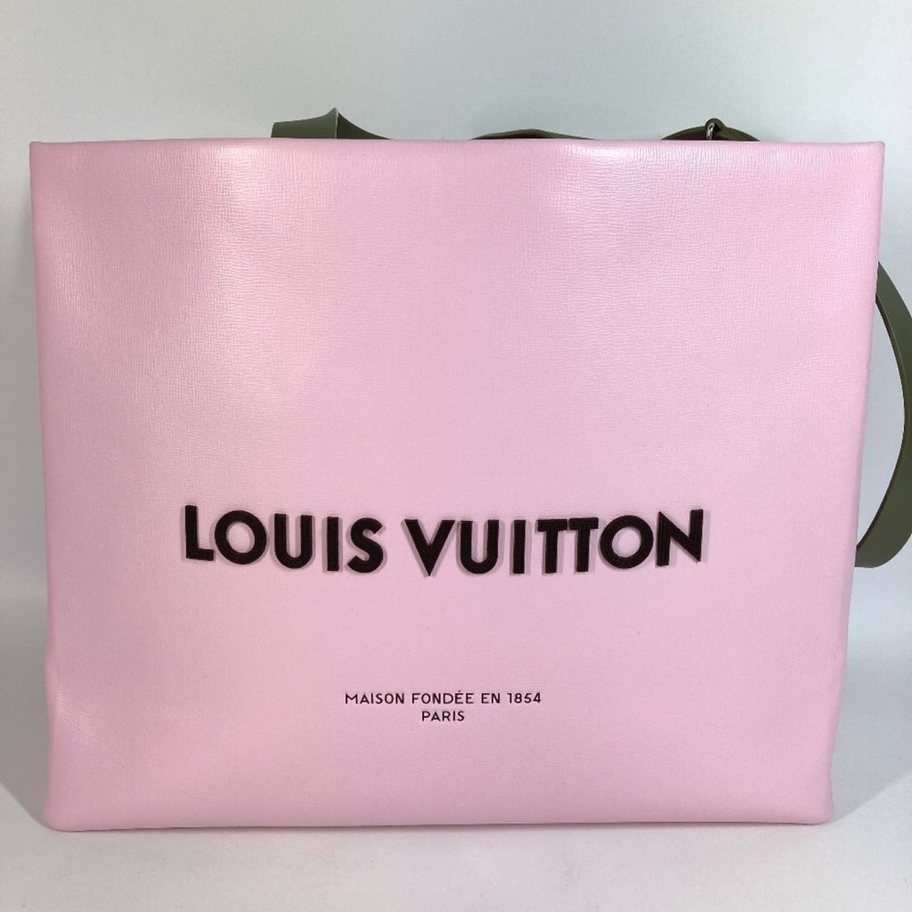 Louis Vuitton Pink Leather Shopping Bag Shoulder Bag Tote Bag (Pre-Owned)