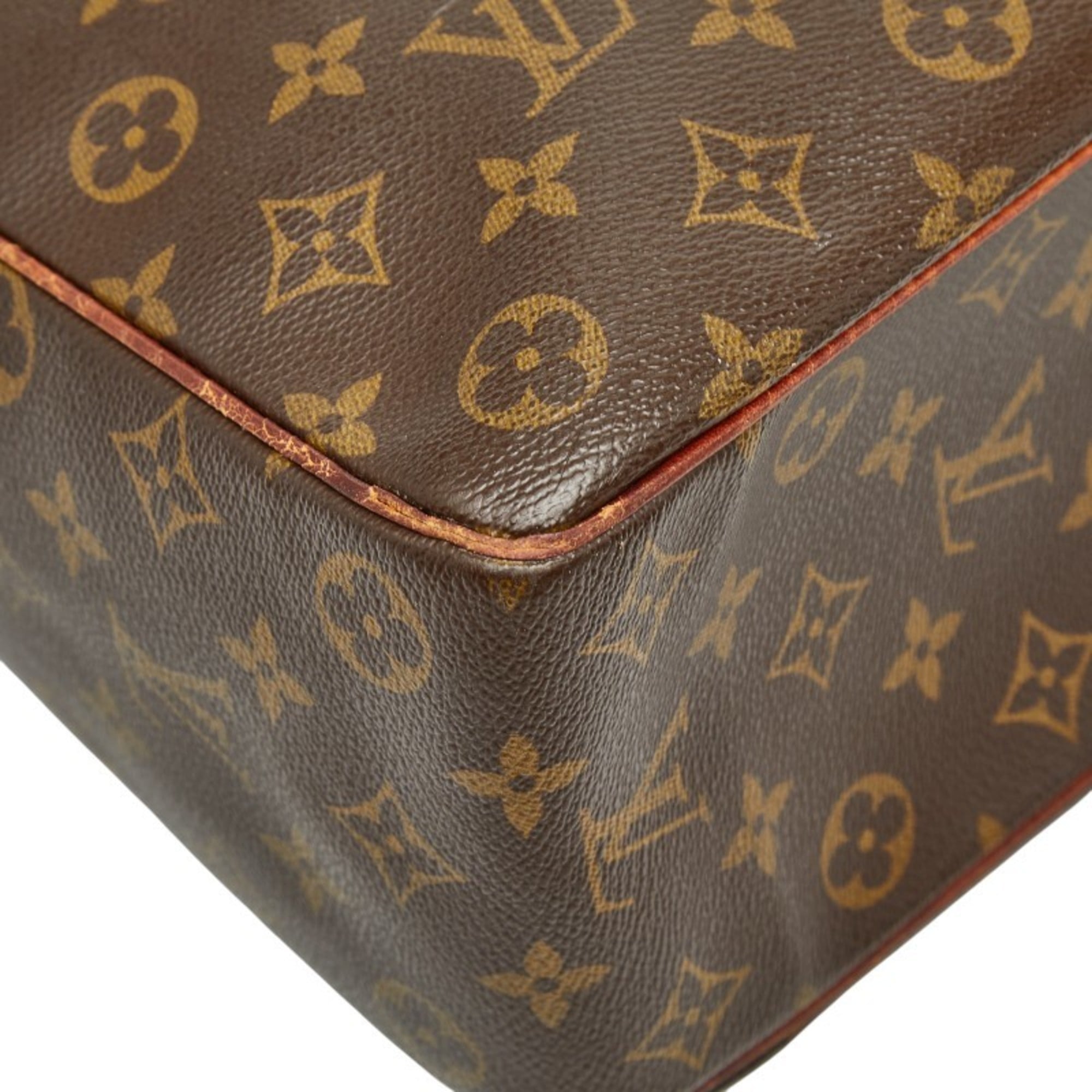 Louis Vuitton Brown Pvc Leather Handbag Tote Bag (Pre-Owned)