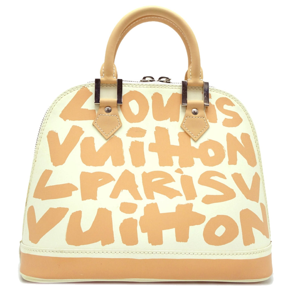 Louis Vuitton Beige White Handbag (Pre-Owned)