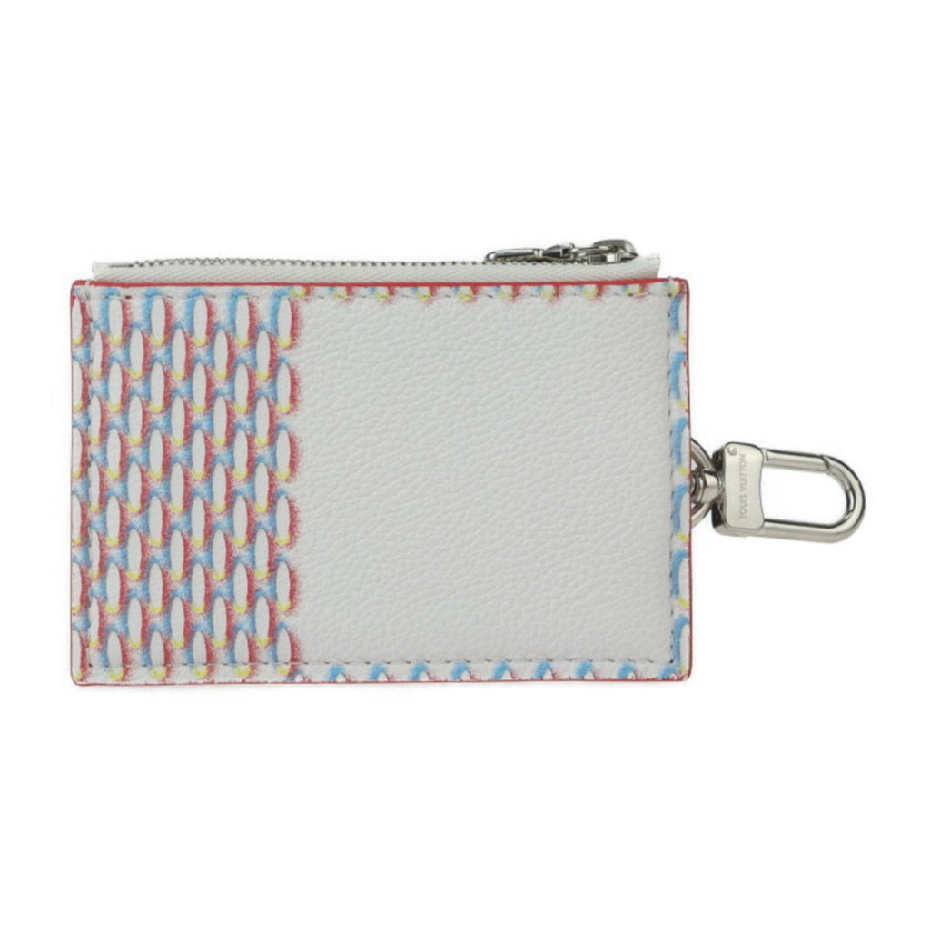 Louis Vuitton Blanc Multi-Color White Leather Coin Purse/Coin Case (Pre-Owned)