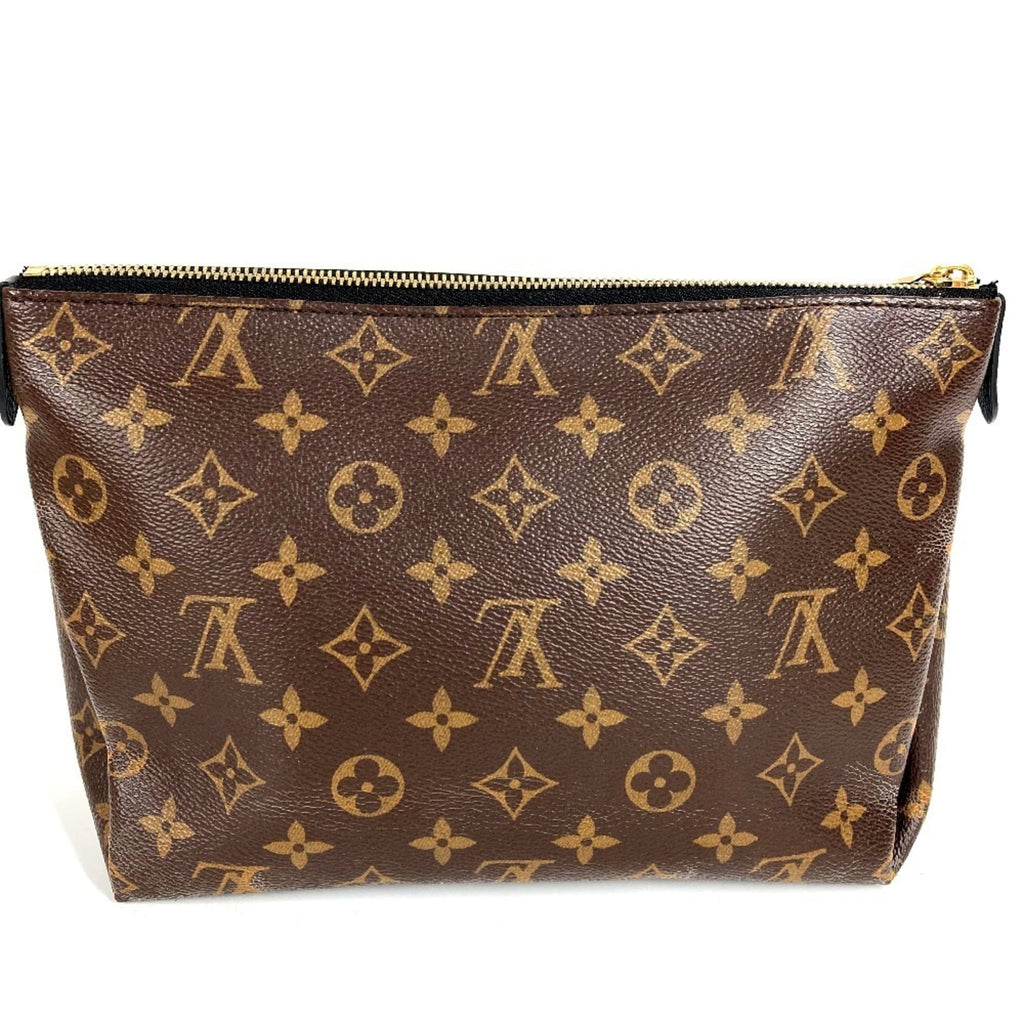 Louis Vuitton Black Brown Monogram Clutch Bag Pouch (Pre-Owned)