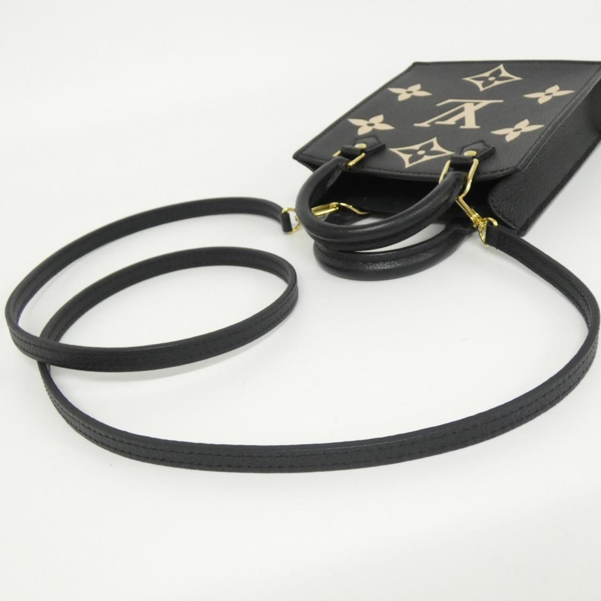 Louis Vuitton Monogram Empreinte Beige Black Leather Handbag (Pre-Owned)