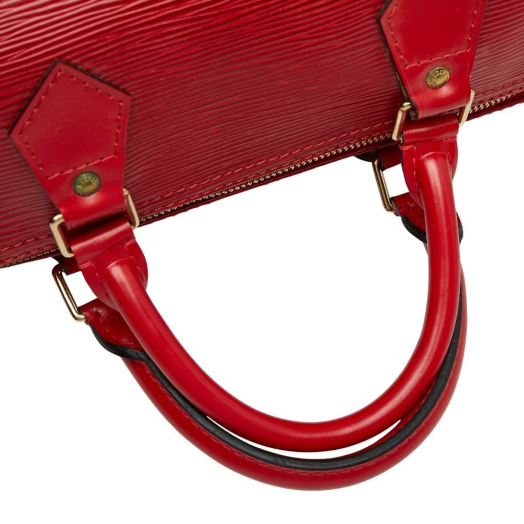 Louis Vuitton Castilian Red Leather Boston Bag Handbag (Pre-Owned)