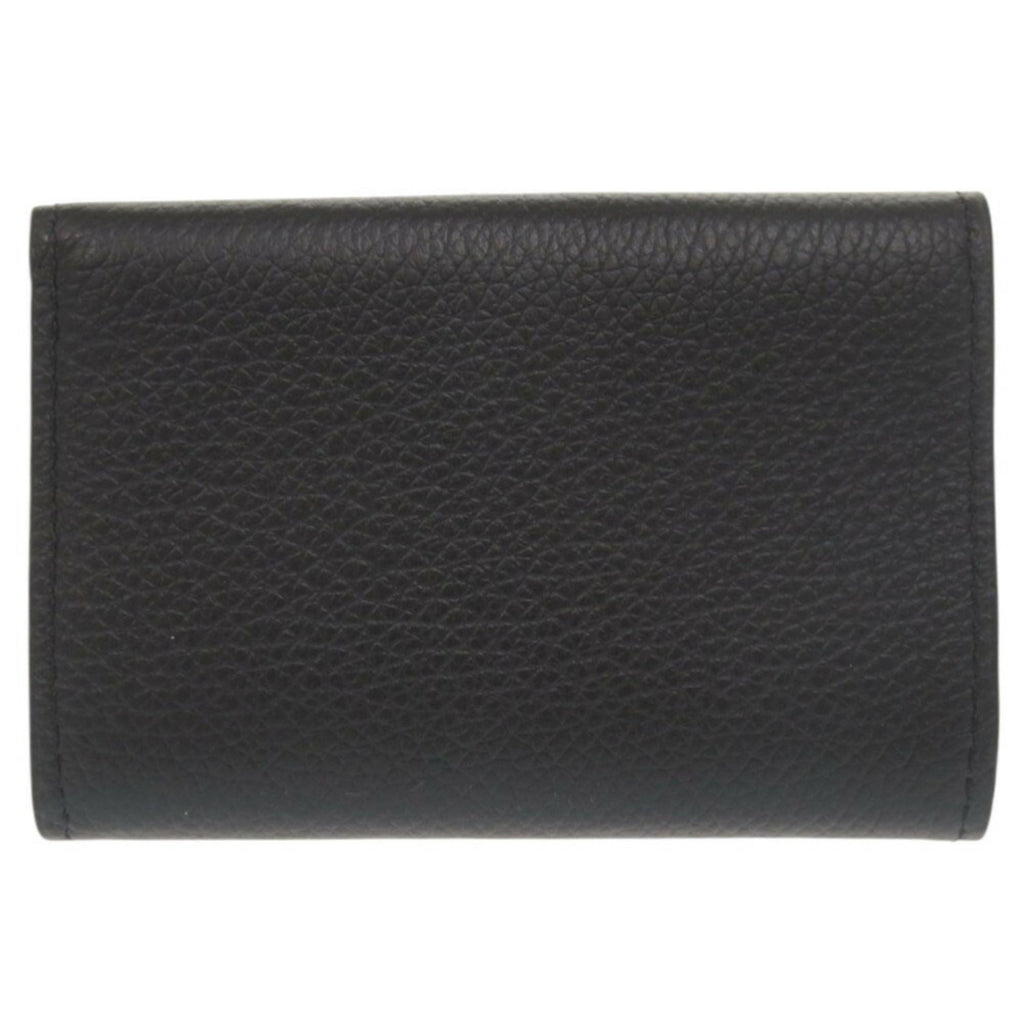 Louis Vuitton Black Noir Leather Wallet (Tri-Fold) (Pre-Owned)