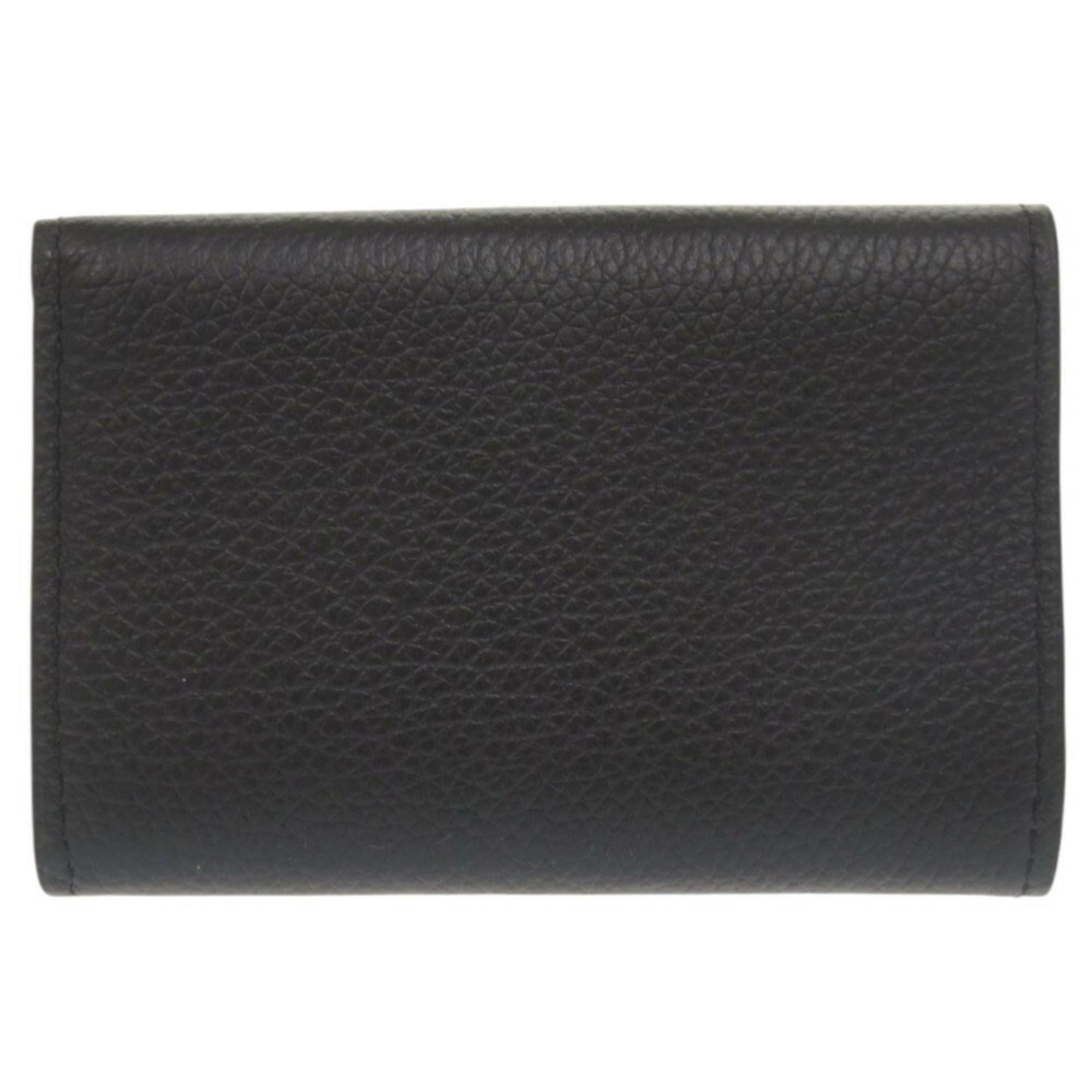 Louis Vuitton Black Noir Leather Wallet (Tri-Fold) (Pre-Owned)