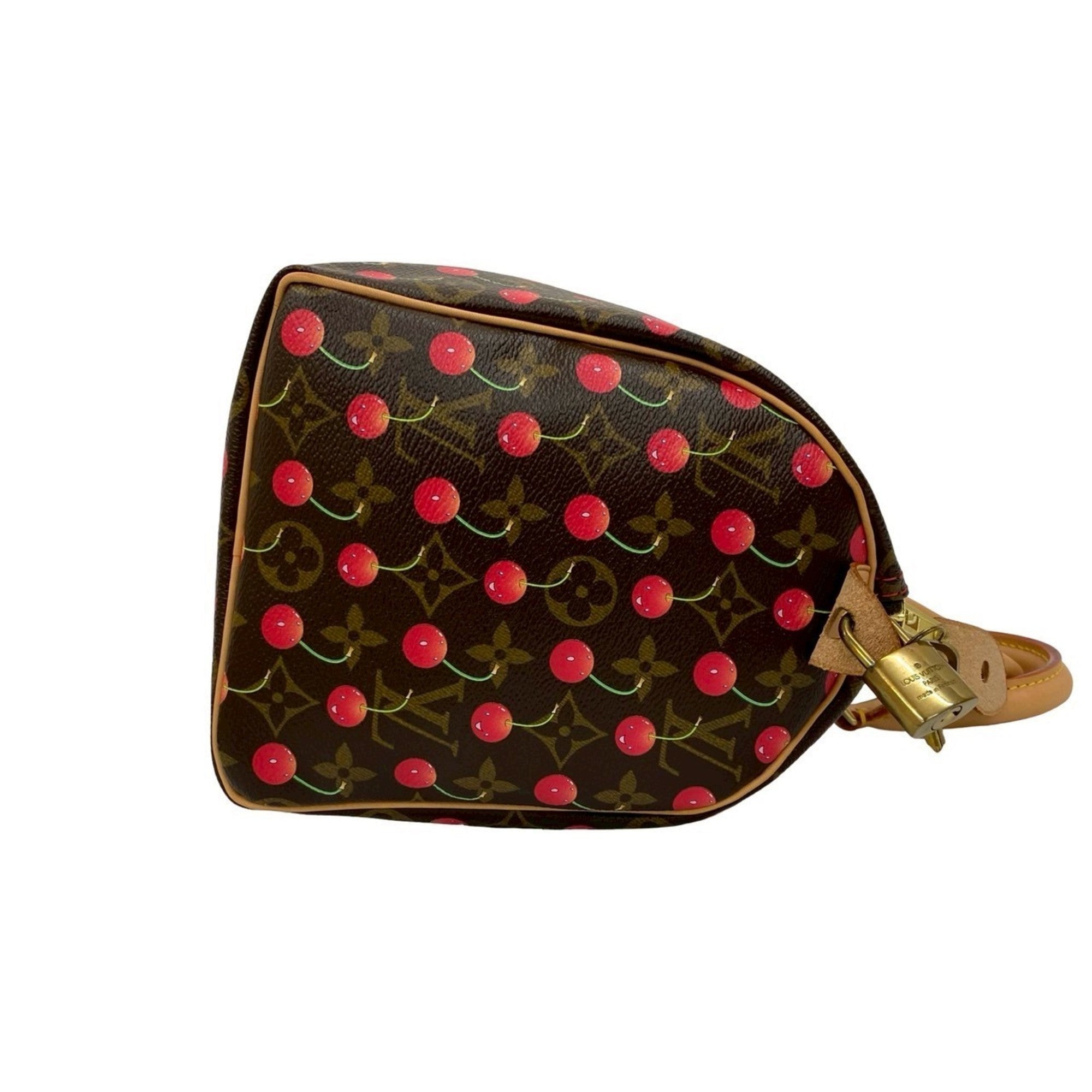 Louis Vuitton Brown Red Color Leather Pvc Boston Bag Handbag (Pre-Owned)