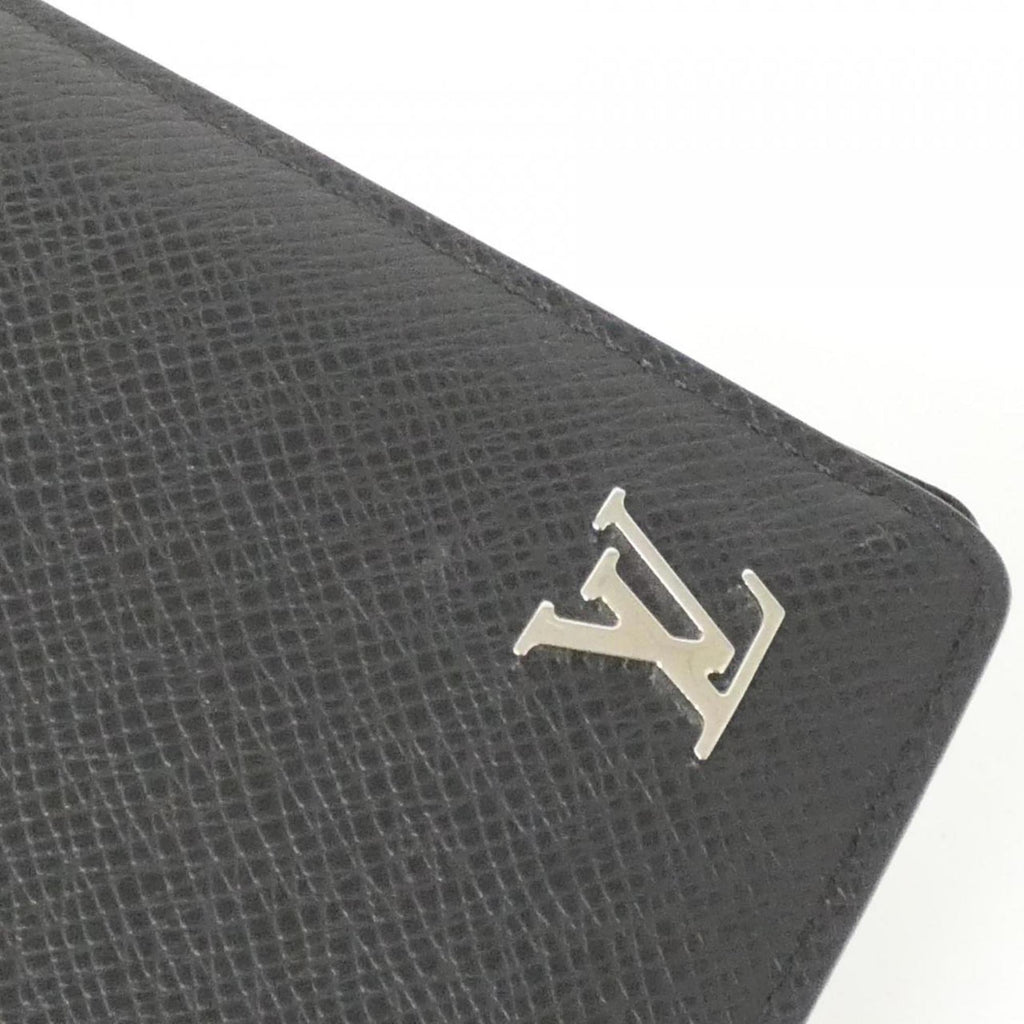 Louis Vuitton Black Leather Long Wallet (Bi-Fold) (Pre-Owned)