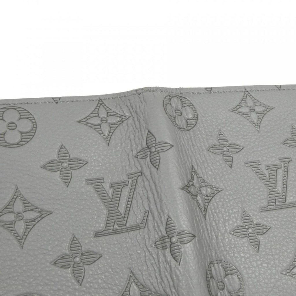 Louis Vuitton Gris Leather Long Wallet (Bi-Fold) (Pre-Owned)