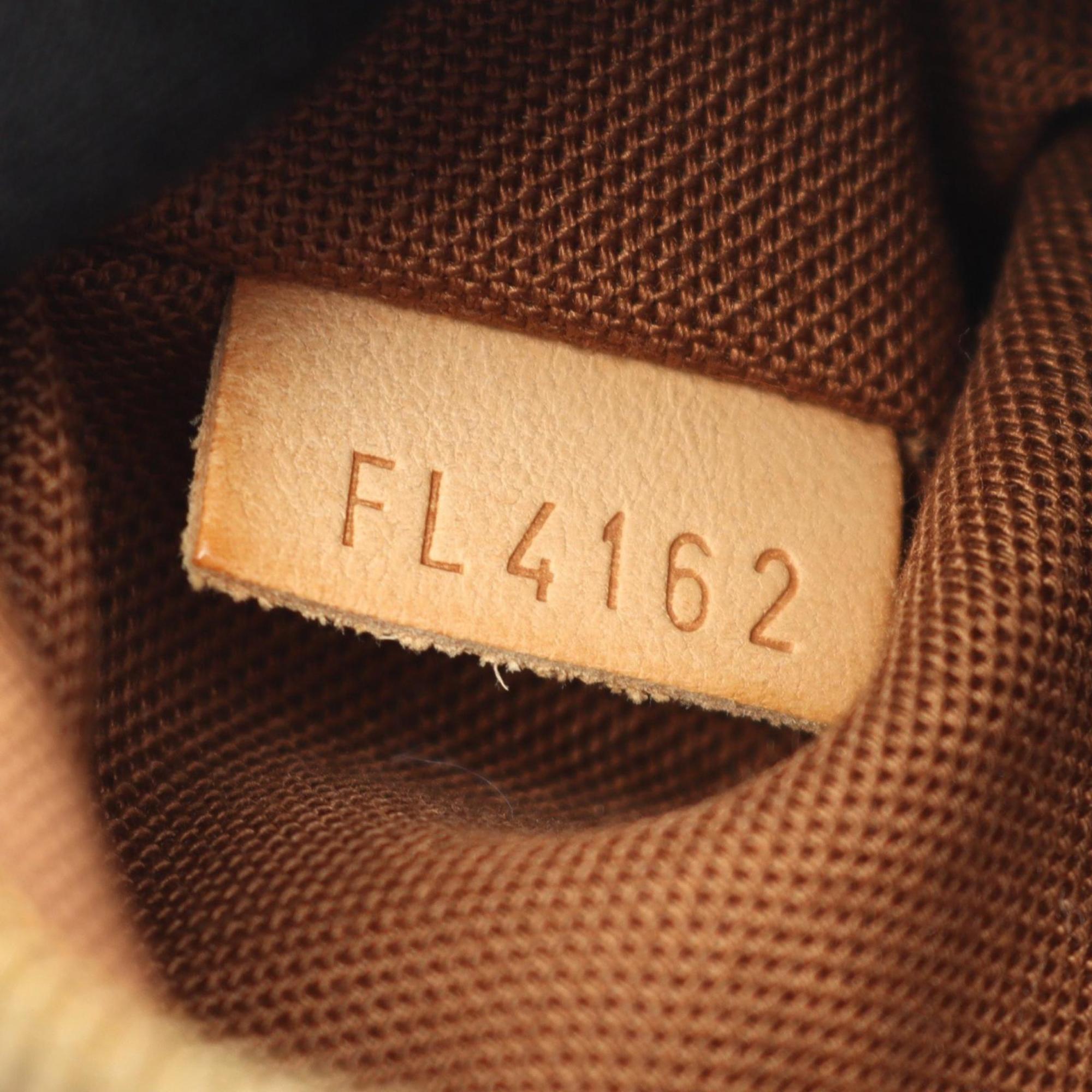 Louis Vuitton Brown Coated Canvas Leather Backpack (Pre-Owned)