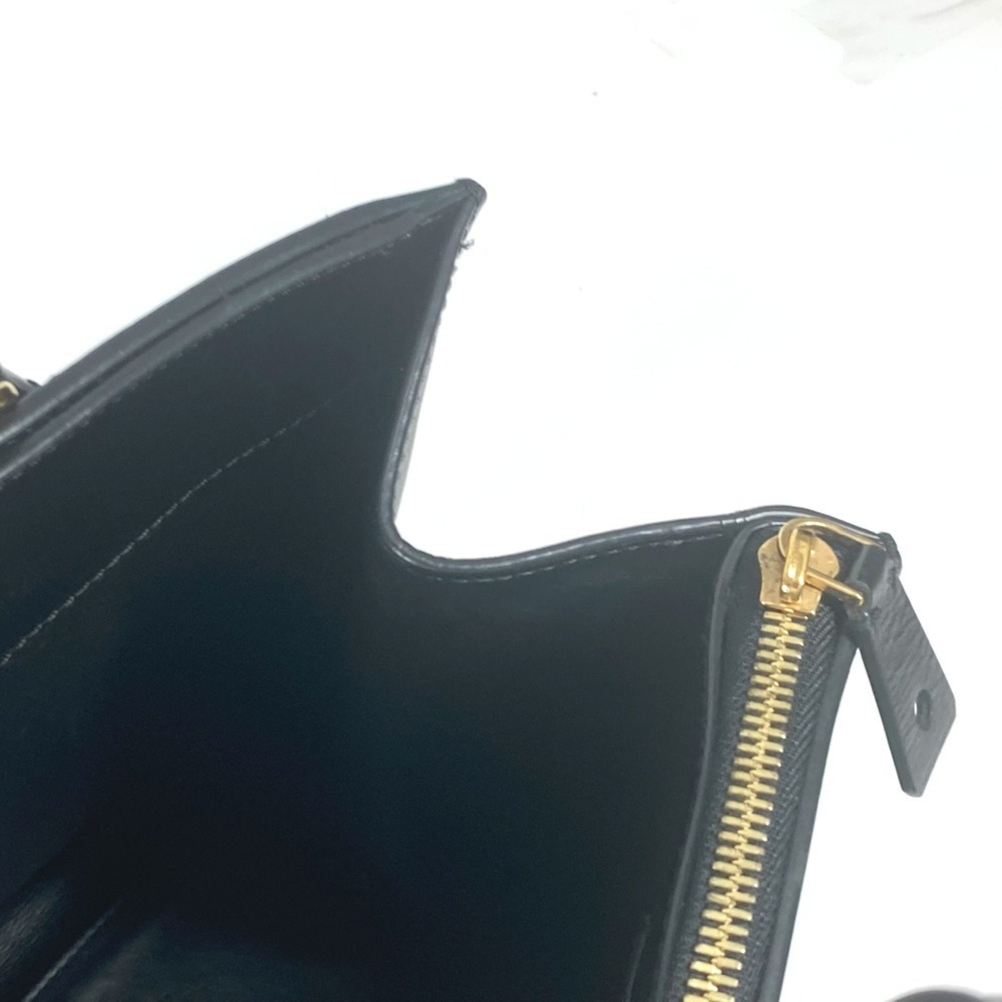 Louis Vuitton Black Noir Leather Handbag (Pre-Owned)