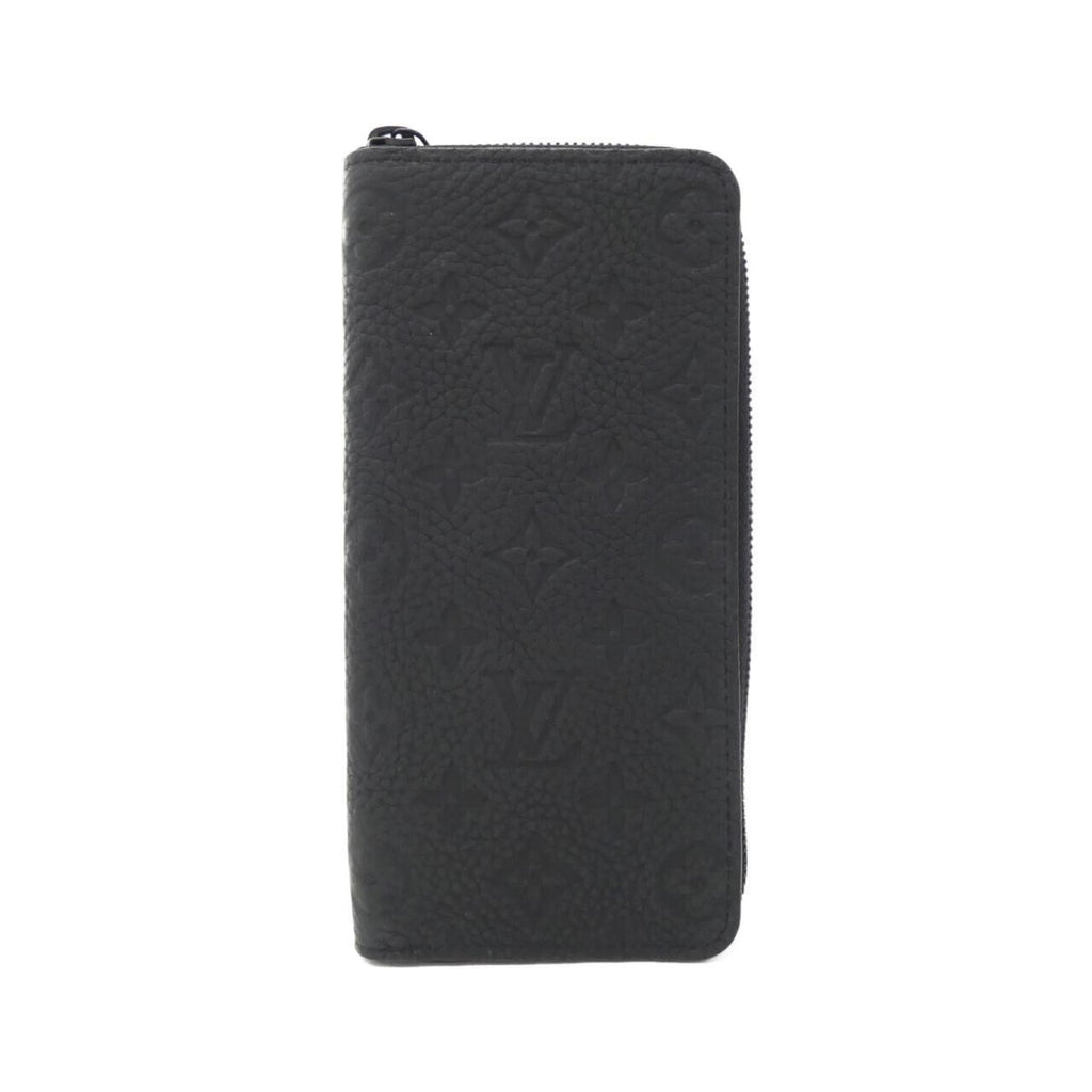 Louis Vuitton Black Leather Long Wallet (Bi-Fold) (Pre-Owned)