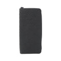 Louis Vuitton Black Leather Long Wallet (Bi-Fold) (Pre-Owned)
