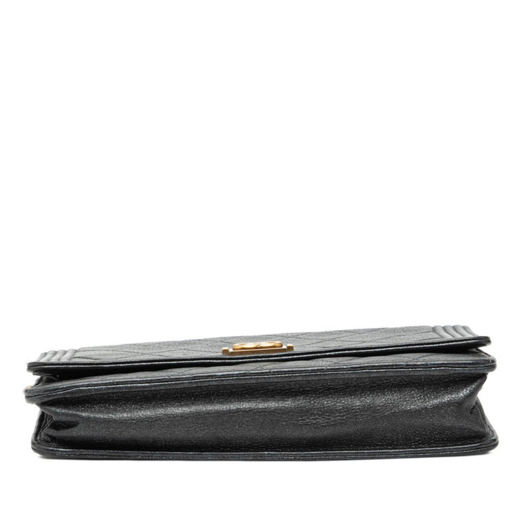 Boy Wallet on Chain Quilted Caviar