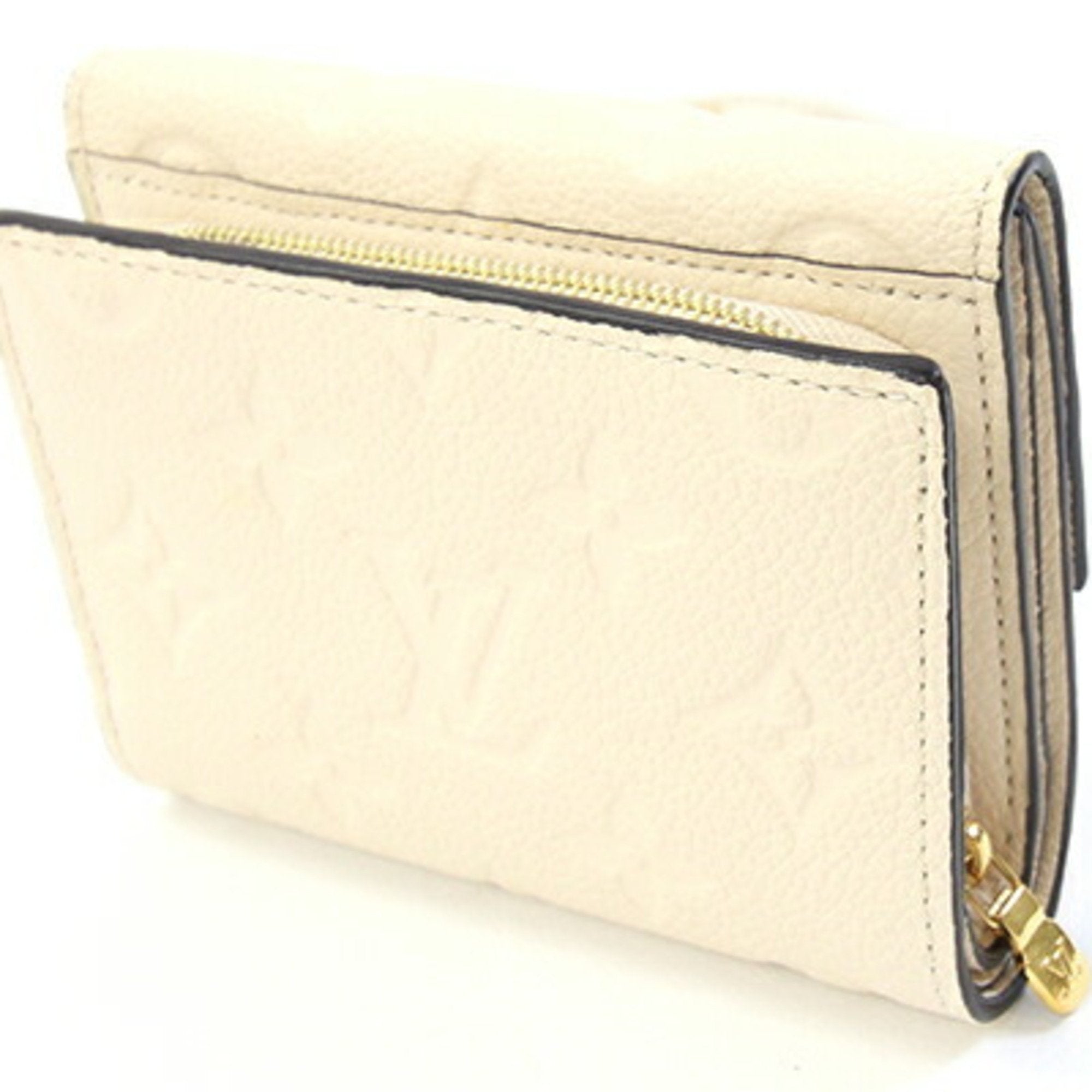 Louis Vuitton Ivory Monogram Empreinte Cuir Ombre Leather Wallet (Tri-Fold) (Pre-Owned)