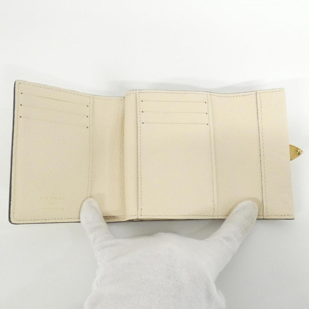 Louis Vuitton Monogram Empreinte Beige Leather Wallet (Tri-Fold) (Pre-Owned)