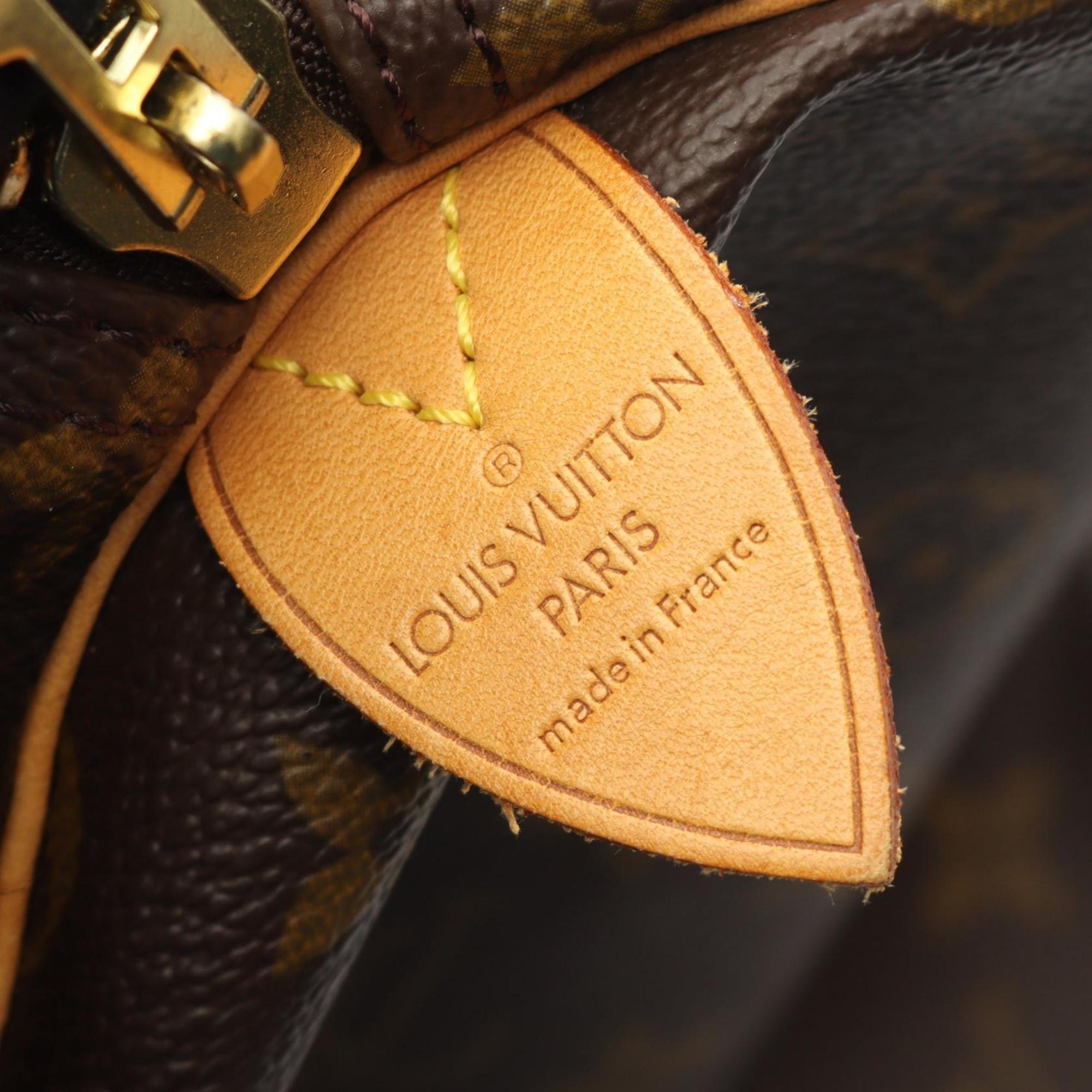 Louis Vuitton Brown Monogram Coated Canvas Leather Boston Bag (Pre-Owned)