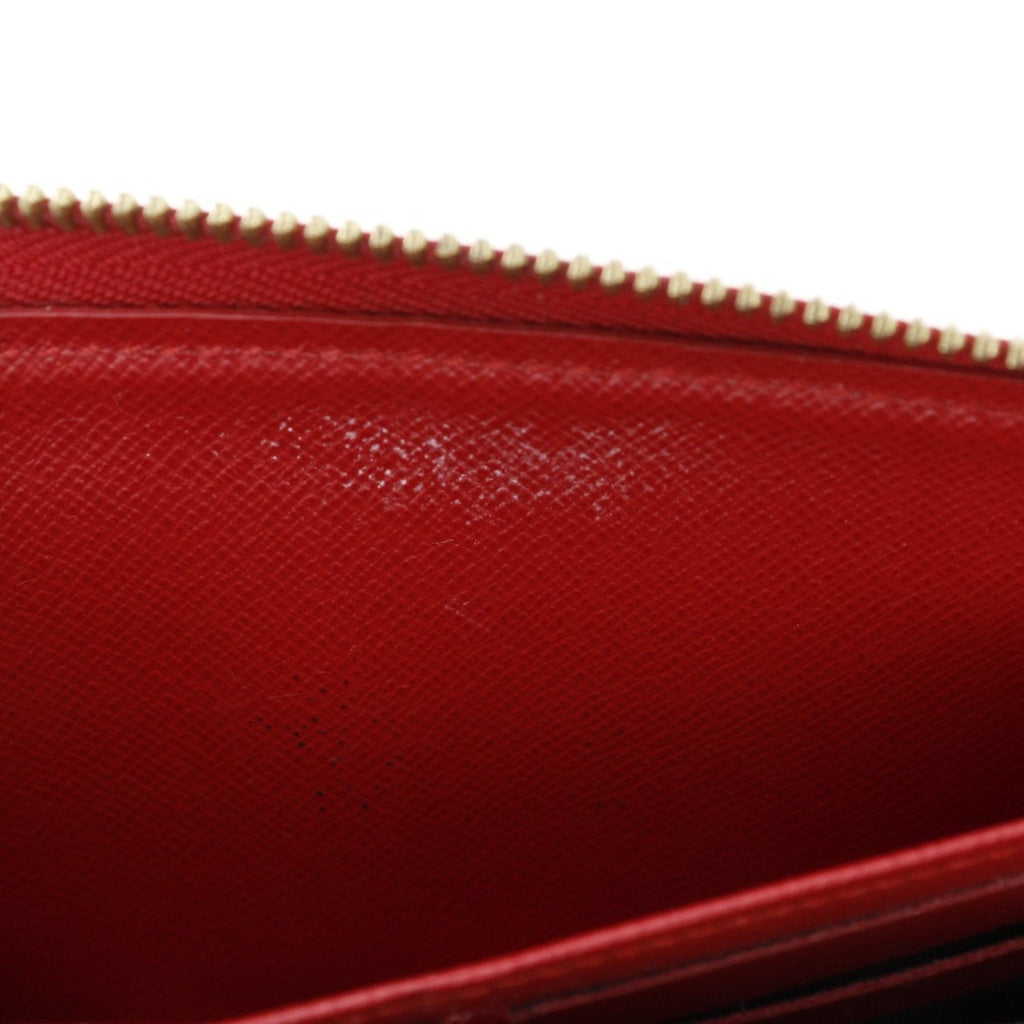 Louis Vuitton Monogram Brown Cerise Red Color Monogram Long Wallet (Bi-Fold) (Pre-Owned)