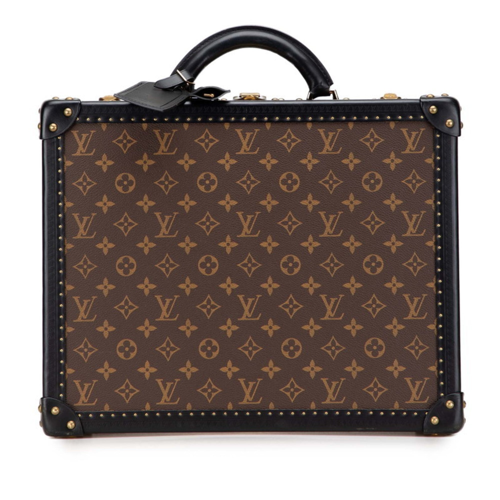 Louis Vuitton Monogram Reverse Black Brown Monogram Reverse Pvc Leather Attaché Case Briefcase (Pre-Owned)