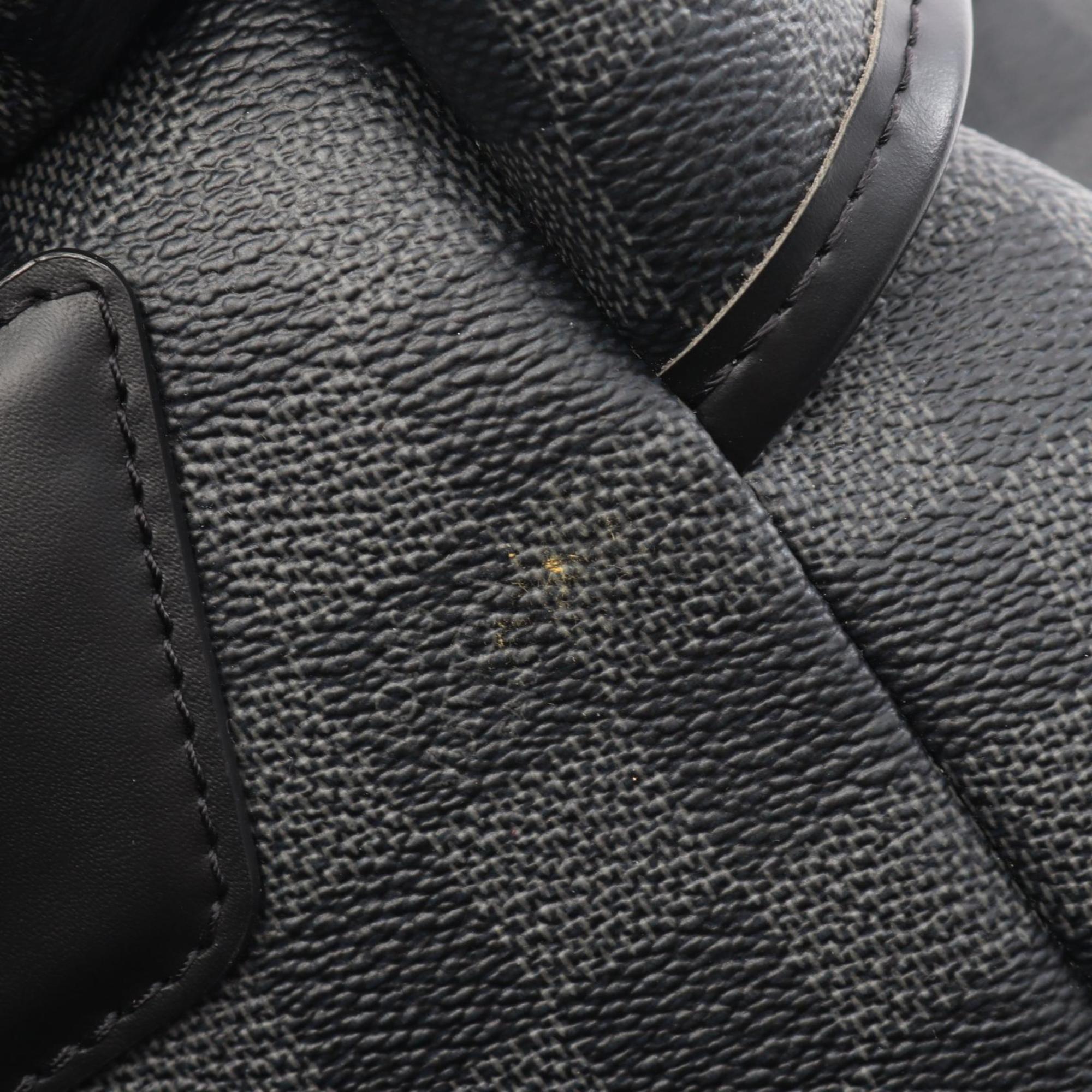 Louis Vuitton Black Coated Canvas Leather Backpack (Pre-Owned)