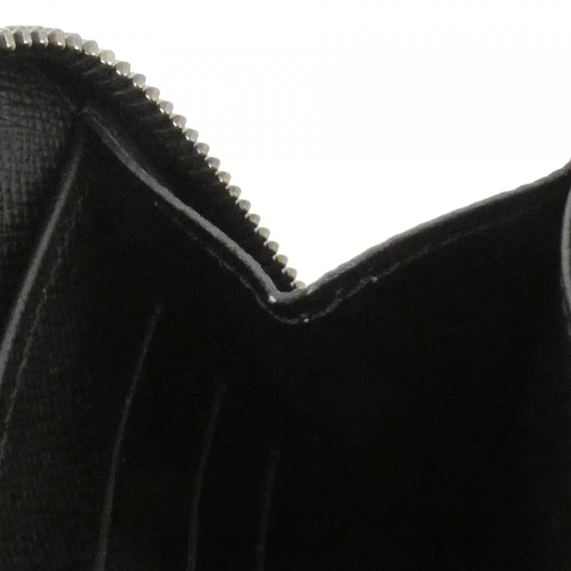 Louis Vuitton Black Coated Canvas Long Wallet (Bi-Fold) (Pre-Owned)