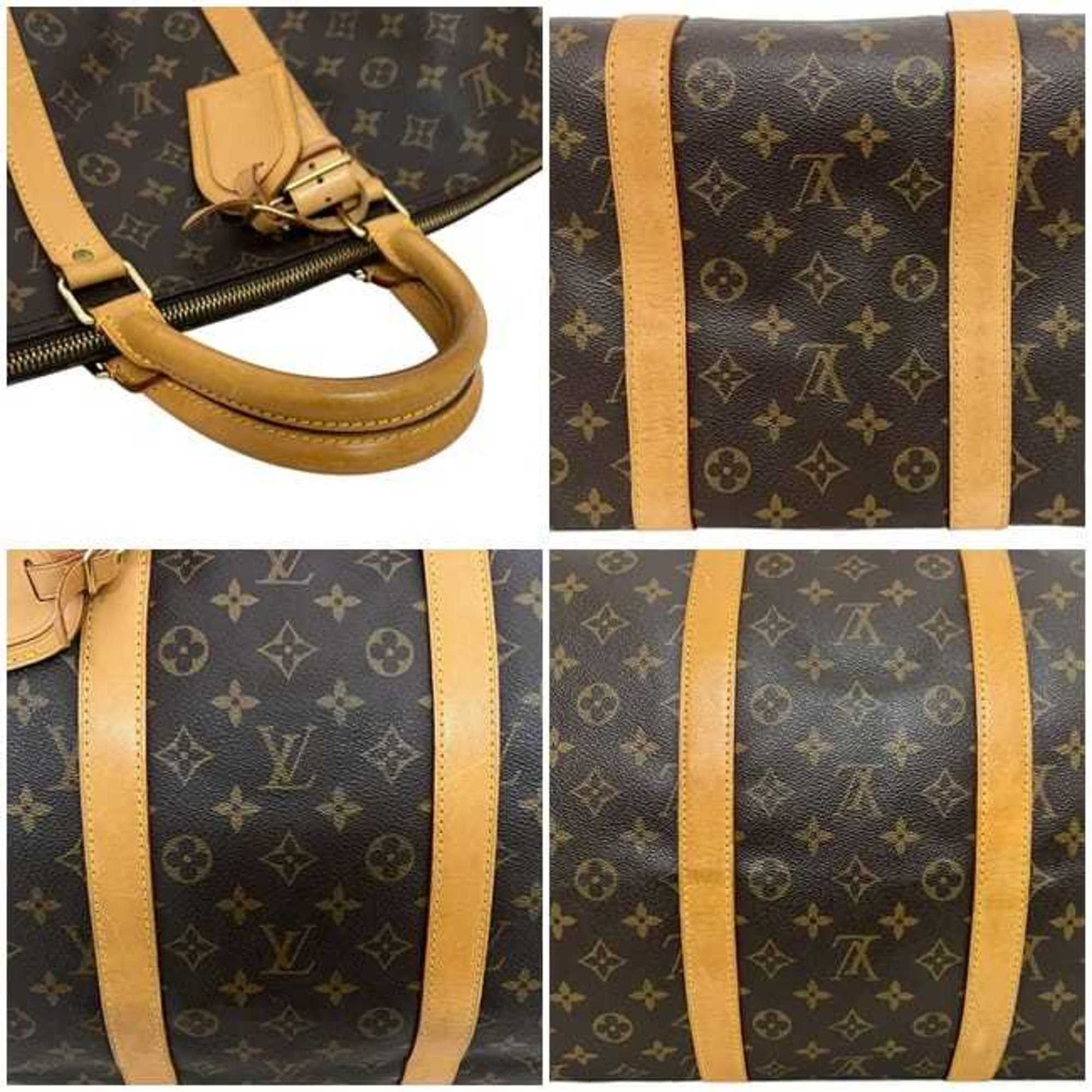 Louis Vuitton Monogram Brown Monogram Leather Boston Bag Shoulder Bag (Pre-Owned)