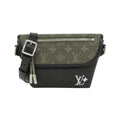 Louis Vuitton Black Khaki Coated Canvas Shoulder Bag (Pre-Owned)