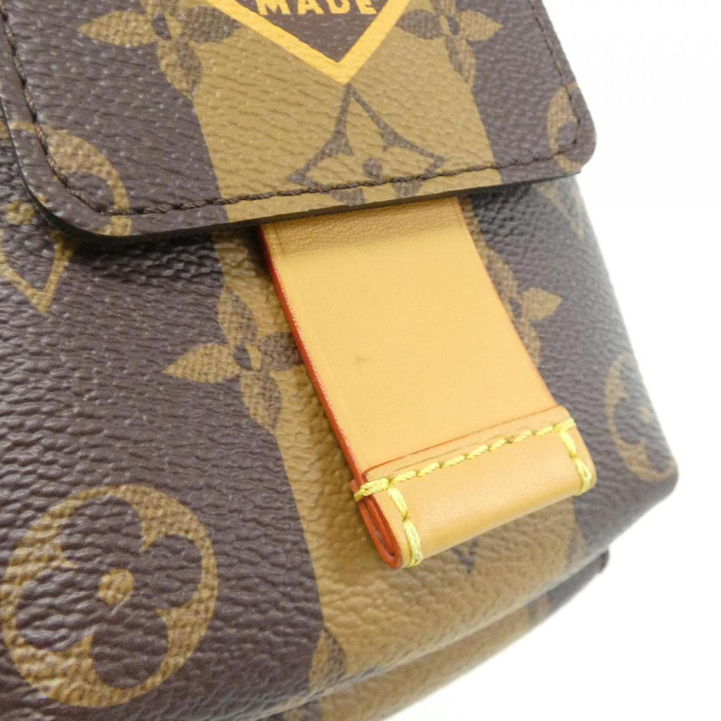 Louis Vuitton Marron Coated Canvas Handbag Pouch Shoulder Bag (Pre-Owned)