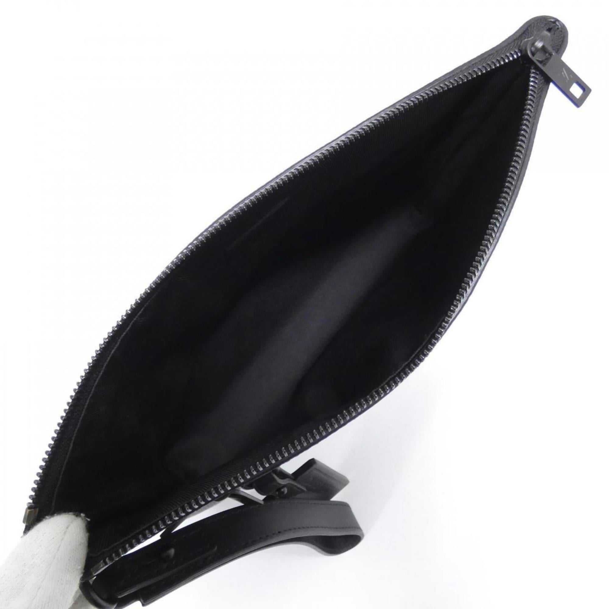Louis Vuitton Black Leather Handbag Pouch (Pre-Owned)