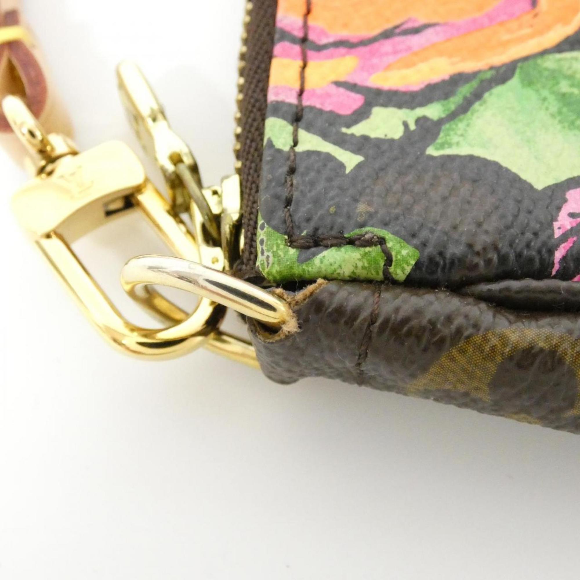 Louis Vuitton Brown Monogram Rose Coated Canvas Pochette Pouch (Pre-Owned)
