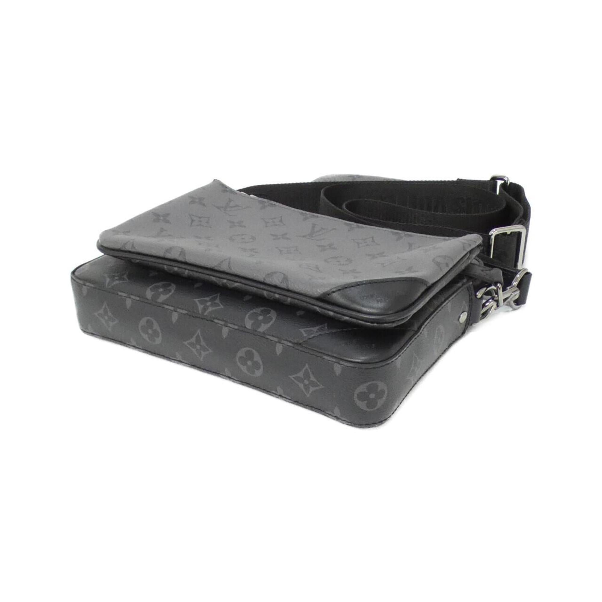 Louis Vuitton Black Gris Coated Canvas Shoulder Bag (Pre-Owned)