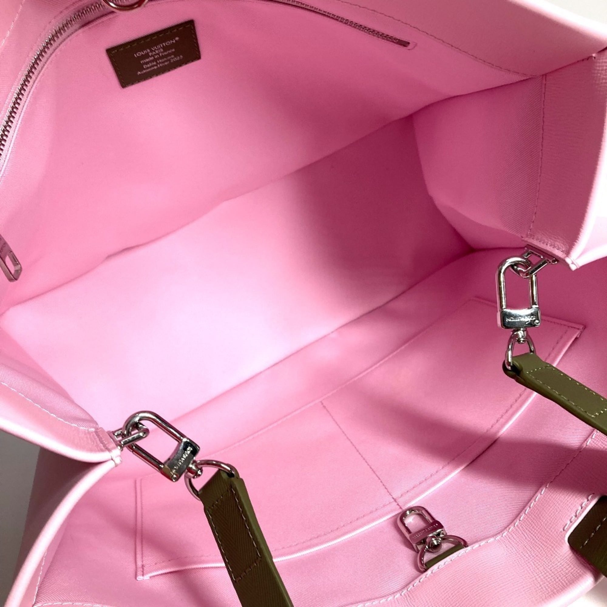Louis Vuitton Pink Leather Shopping Bag Shoulder Bag Tote Bag (Pre-Owned)