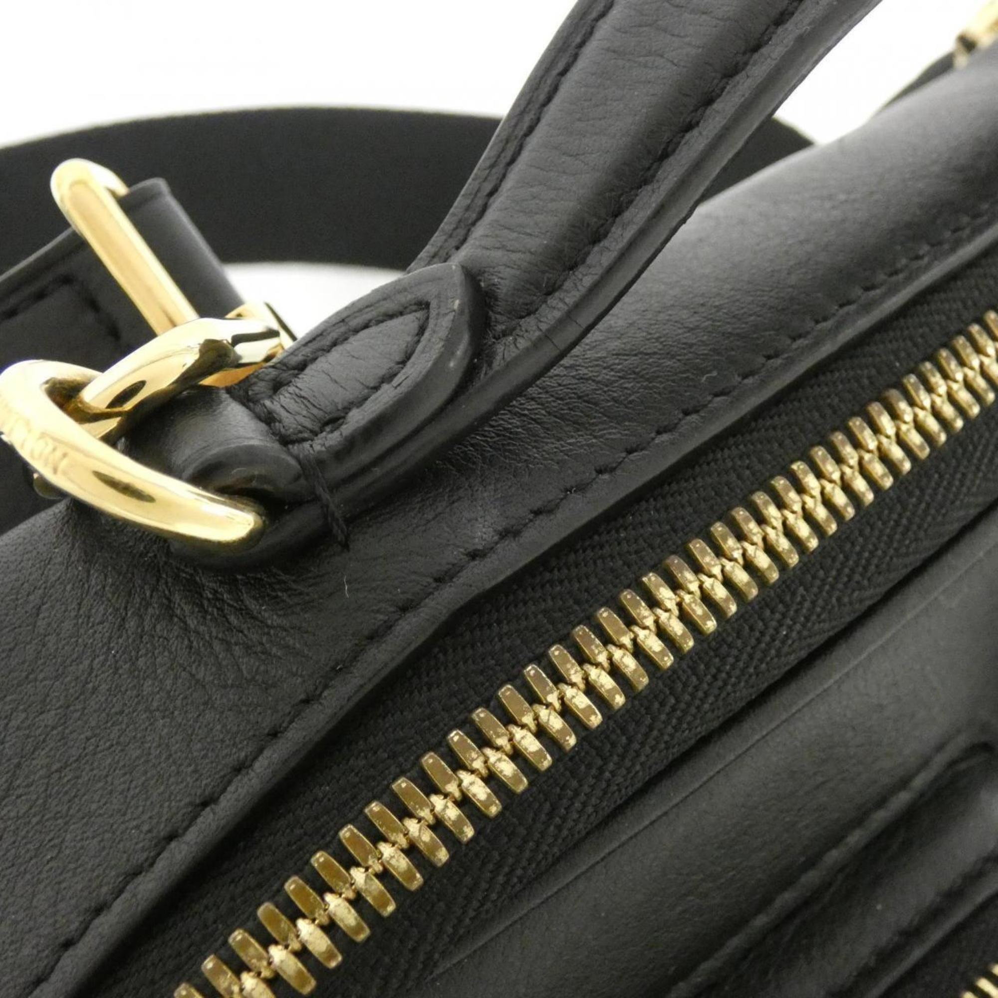 Louis Vuitton Black Leather Shoulder Bag (Pre-Owned)