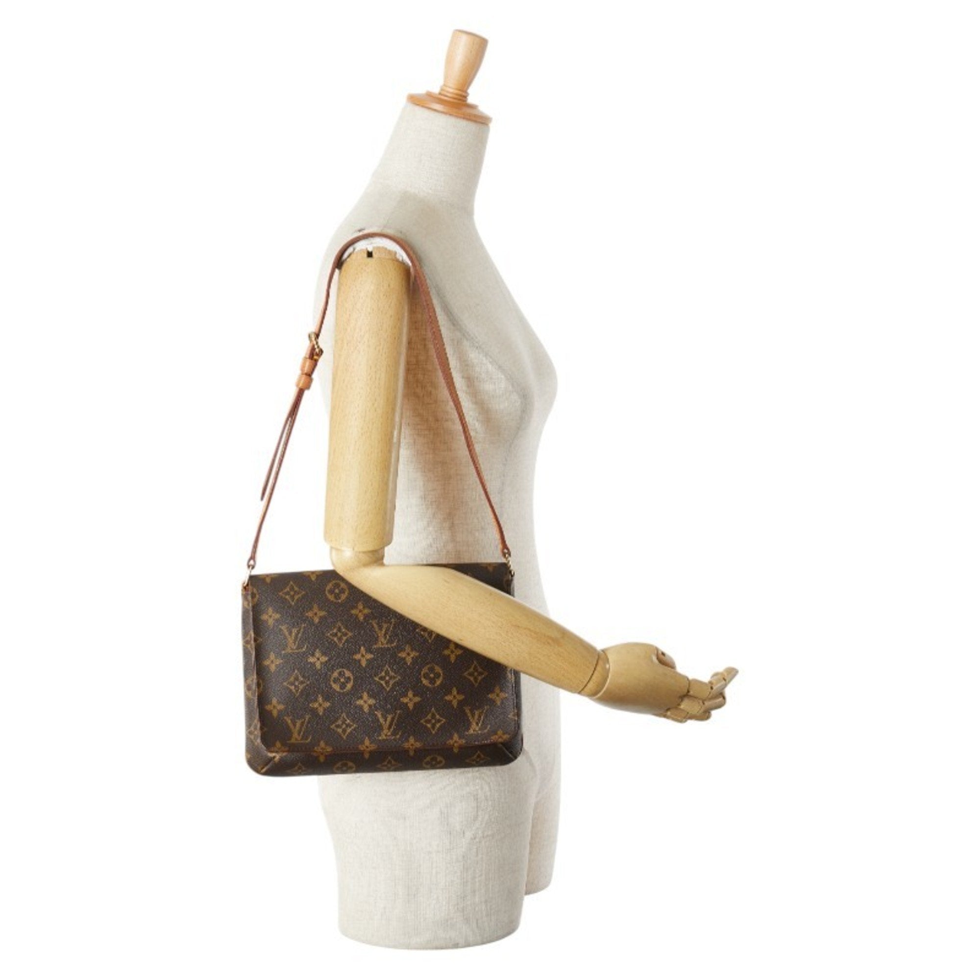 Louis Vuitton Monogram Brown Pvc Leather Handbag Shoulder Bag (Pre-Owned)