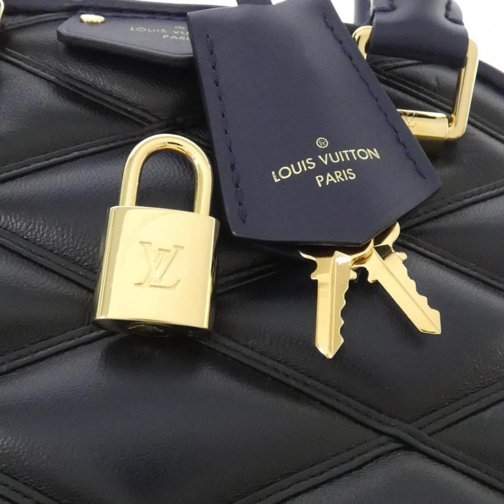 Louis Vuitton Navy Leather Handbag (Pre-Owned)
