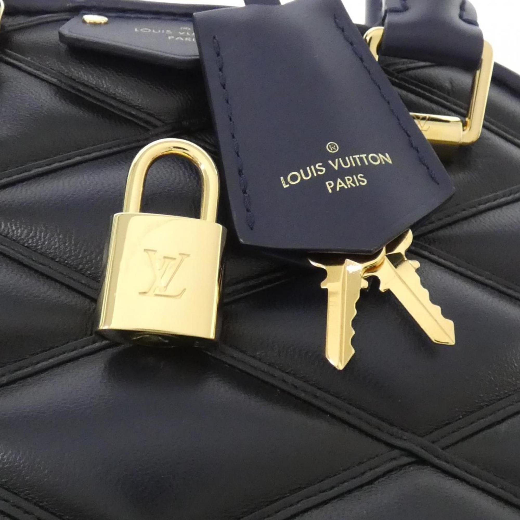 Louis Vuitton Navy Leather Handbag (Pre-Owned)